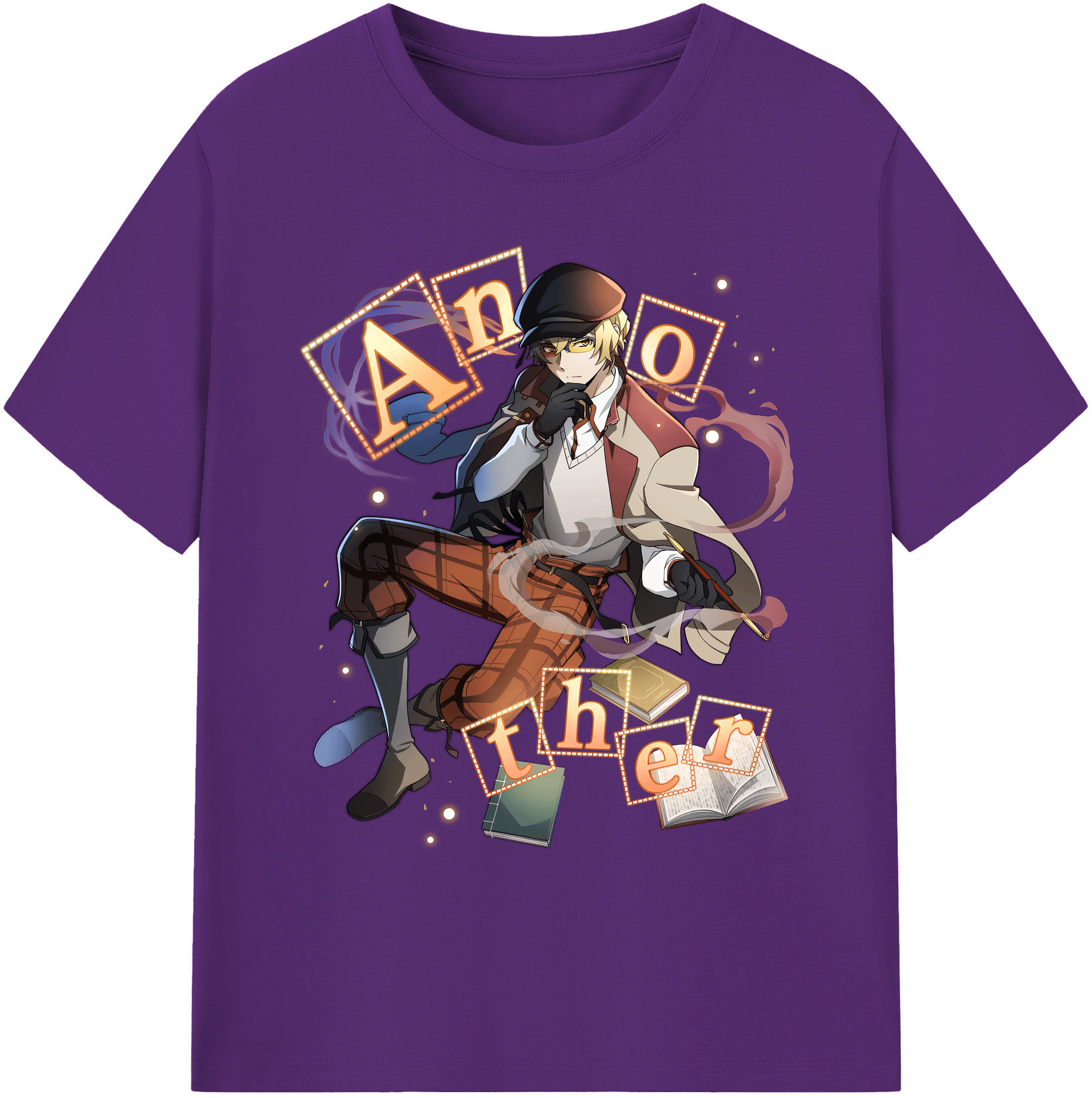 （画像用） 文豪ストレイドッグス Bungo Stray Dogs 綿100％ メンズ半袖Tシャツ｜肌触りやわらか＆通気性