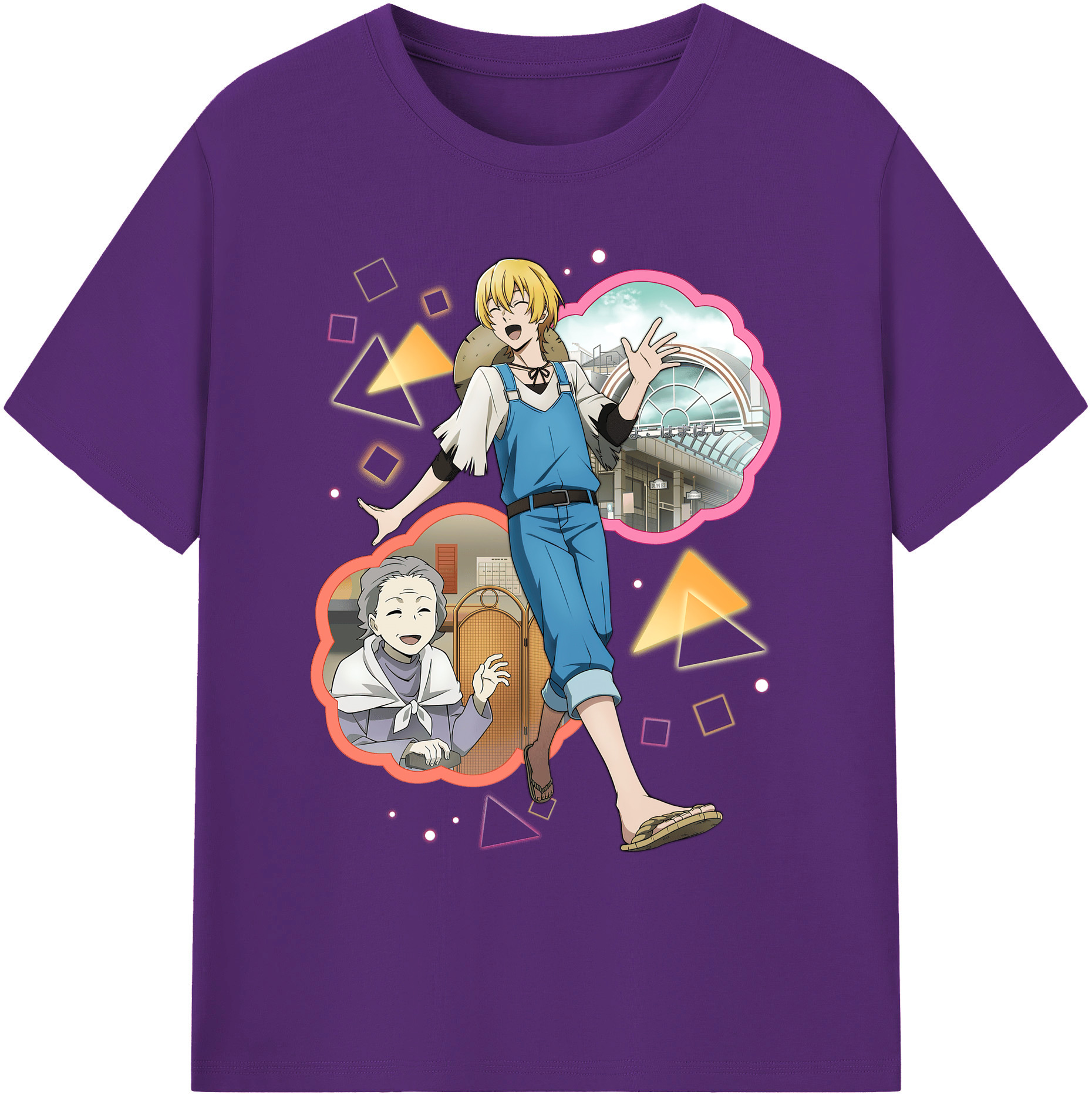 （画像用） 文豪ストレイドッグス Bungo Stray Dogs 綿100％ メンズ半袖Tシャツ｜肌触りやわらか＆通気性