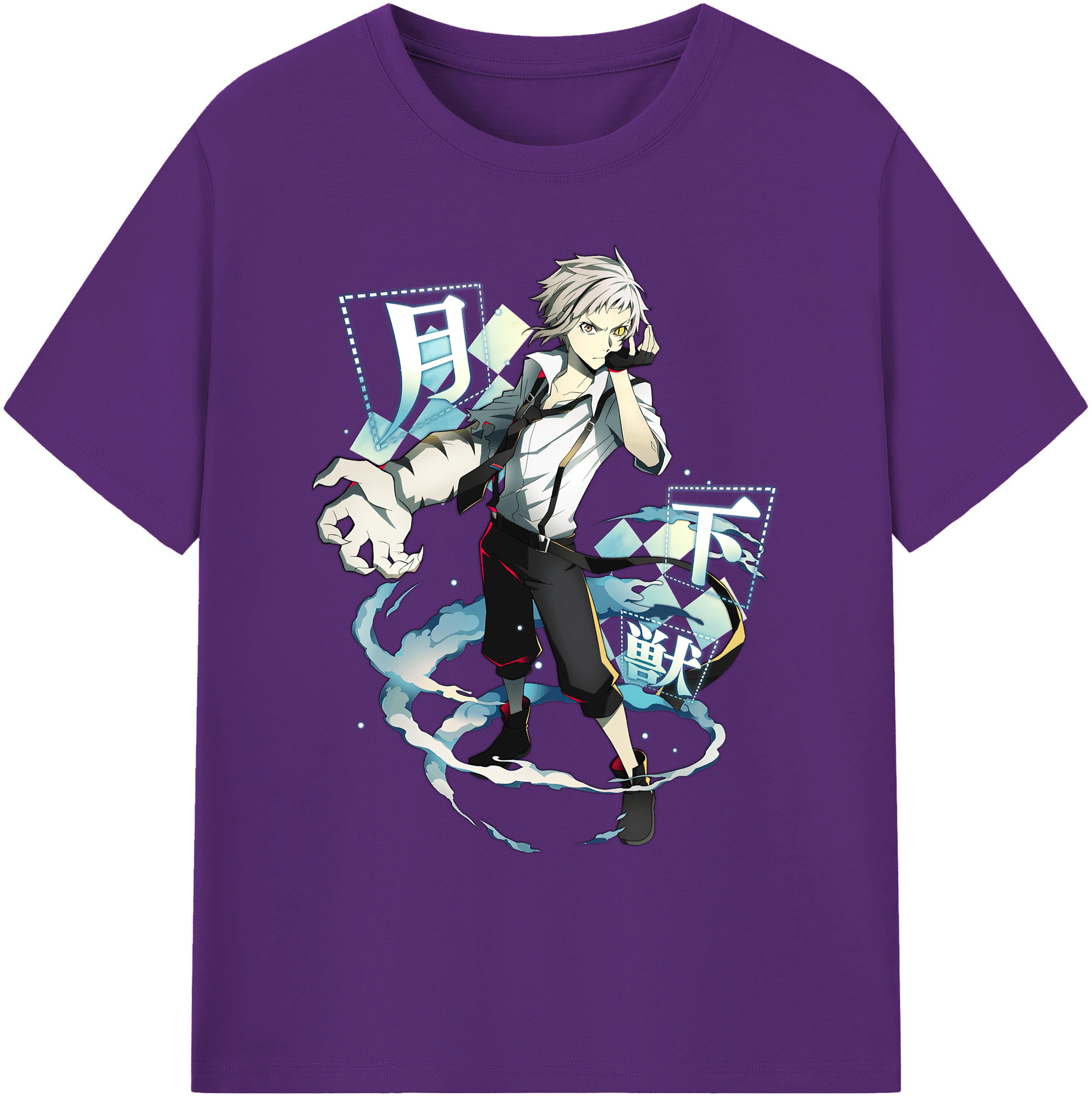 （画像用） 文豪ストレイドッグス Bungo Stray Dogs 綿100％ メンズ半袖Tシャツ｜肌触りやわらか＆通気性