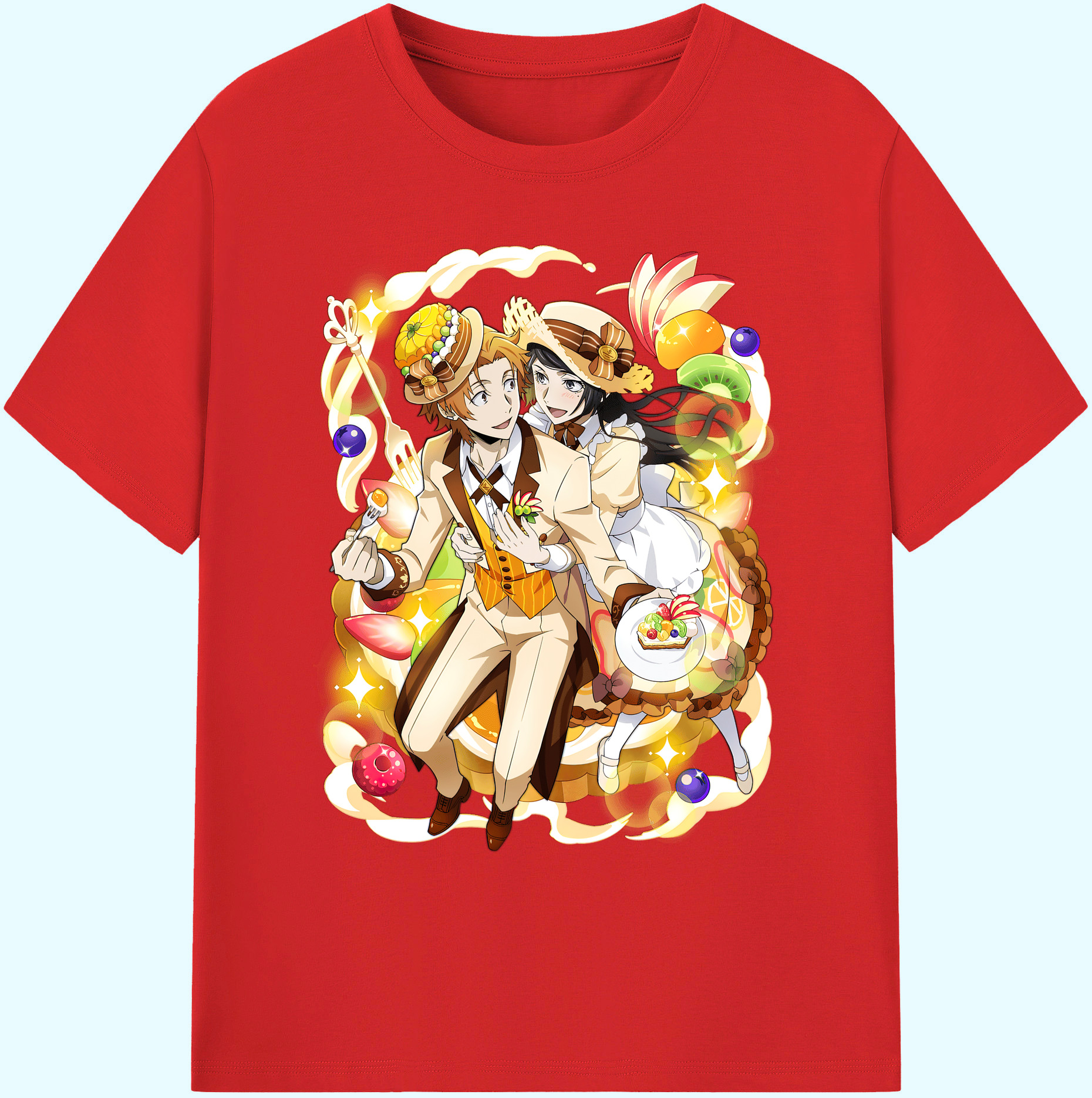 （画像用） 文豪ストレイドッグス Bungo Stray Dogs 綿100％ メンズ半袖Tシャツ｜肌触りやわらか＆通気性