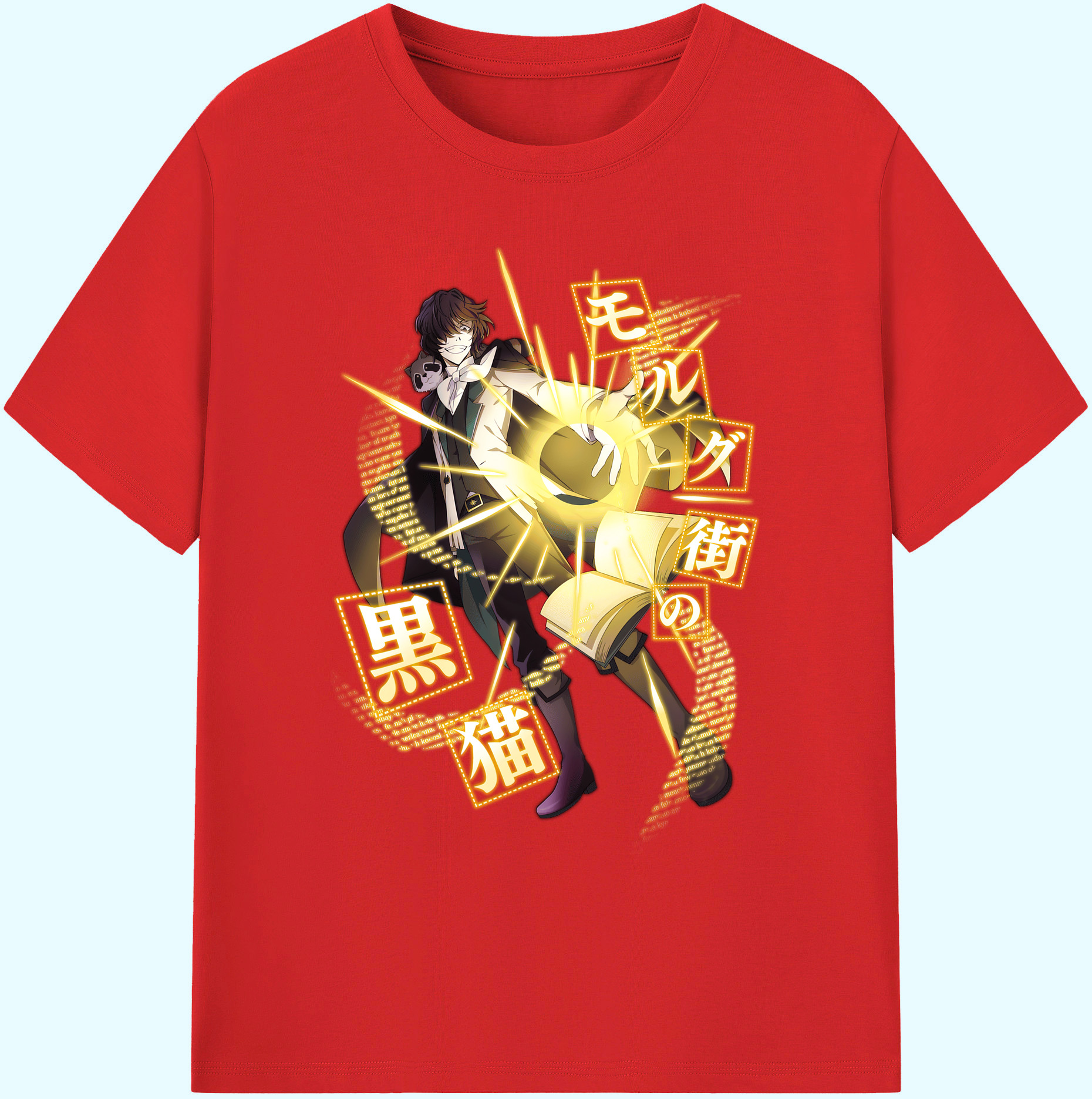 （画像用） 文豪ストレイドッグス Bungo Stray Dogs 綿100％ メンズ半袖Tシャツ｜肌触りやわらか＆通気性