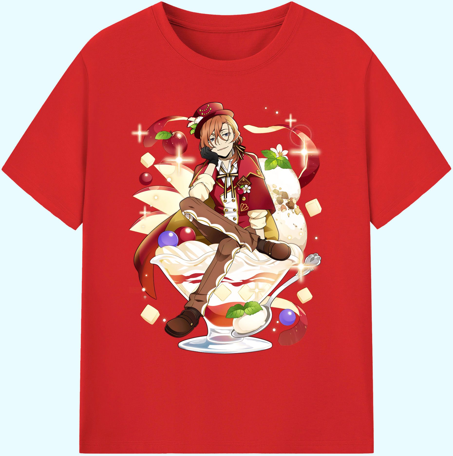（画像用） 文豪ストレイドッグス Bungo Stray Dogs 綿100％ メンズ半袖Tシャツ｜肌触りやわらか＆通気性