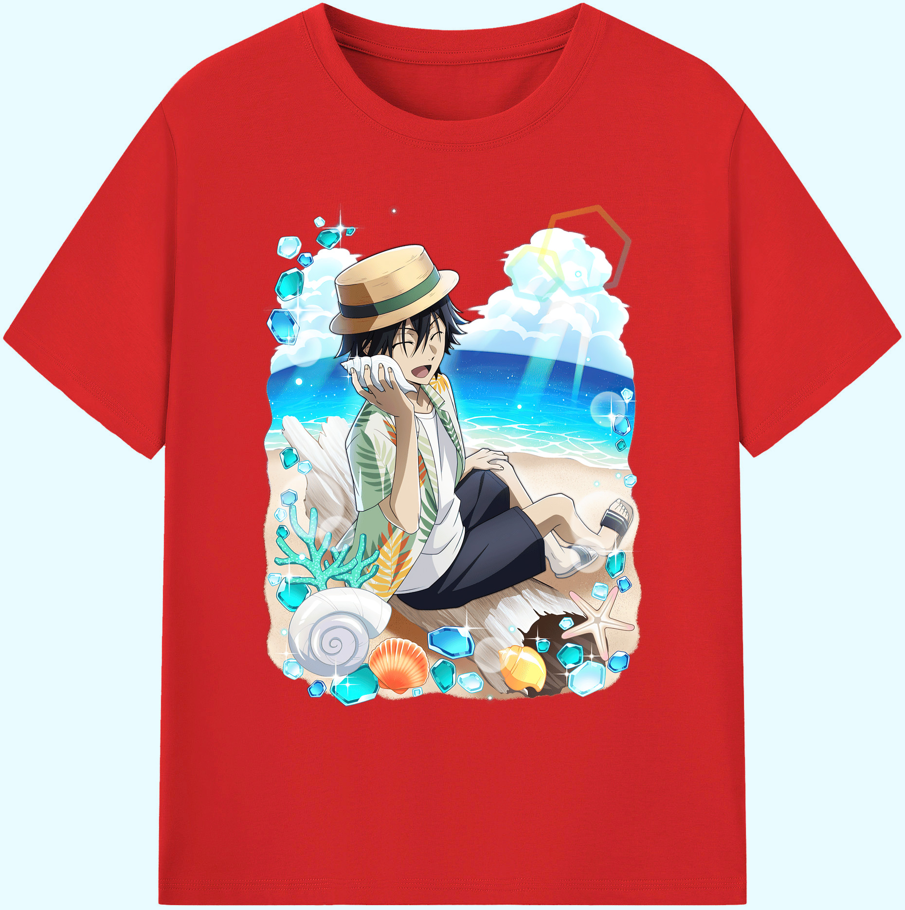 （画像用） 文豪ストレイドッグス Bungo Stray Dogs 綿100％ メンズ半袖Tシャツ｜肌触りやわらか＆通気性