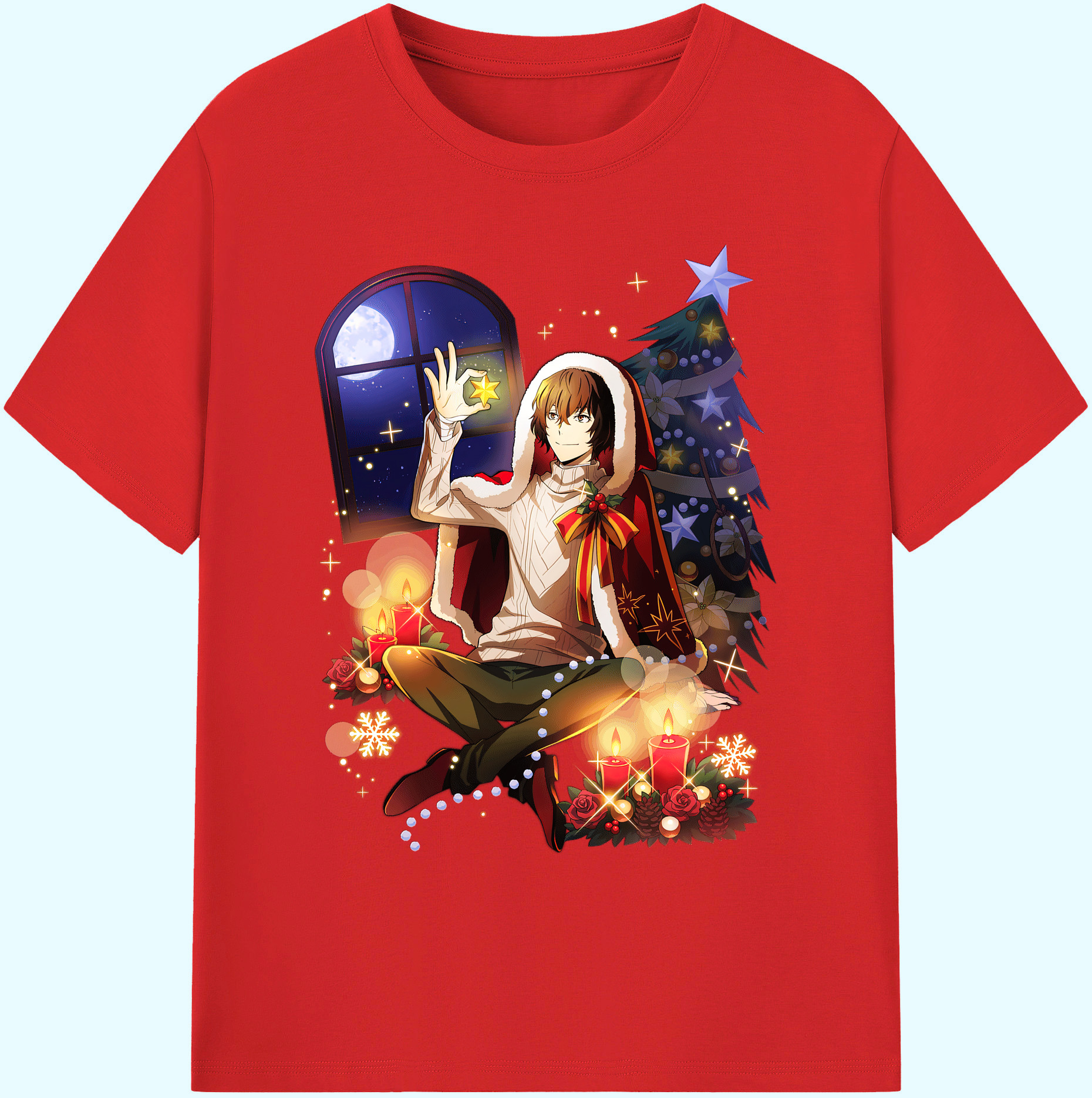 （画像用） 文豪ストレイドッグス Bungo Stray Dogs 綿100％ メンズ半袖Tシャツ｜肌触りやわらか＆通気性
