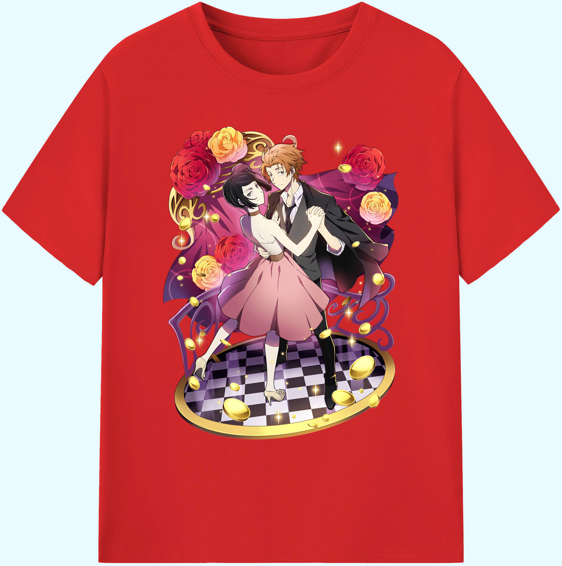 （画像用） 文豪ストレイドッグス Bungo Stray Dogs 綿100％ メンズ半袖Tシャツ｜肌触りやわらか＆通気性