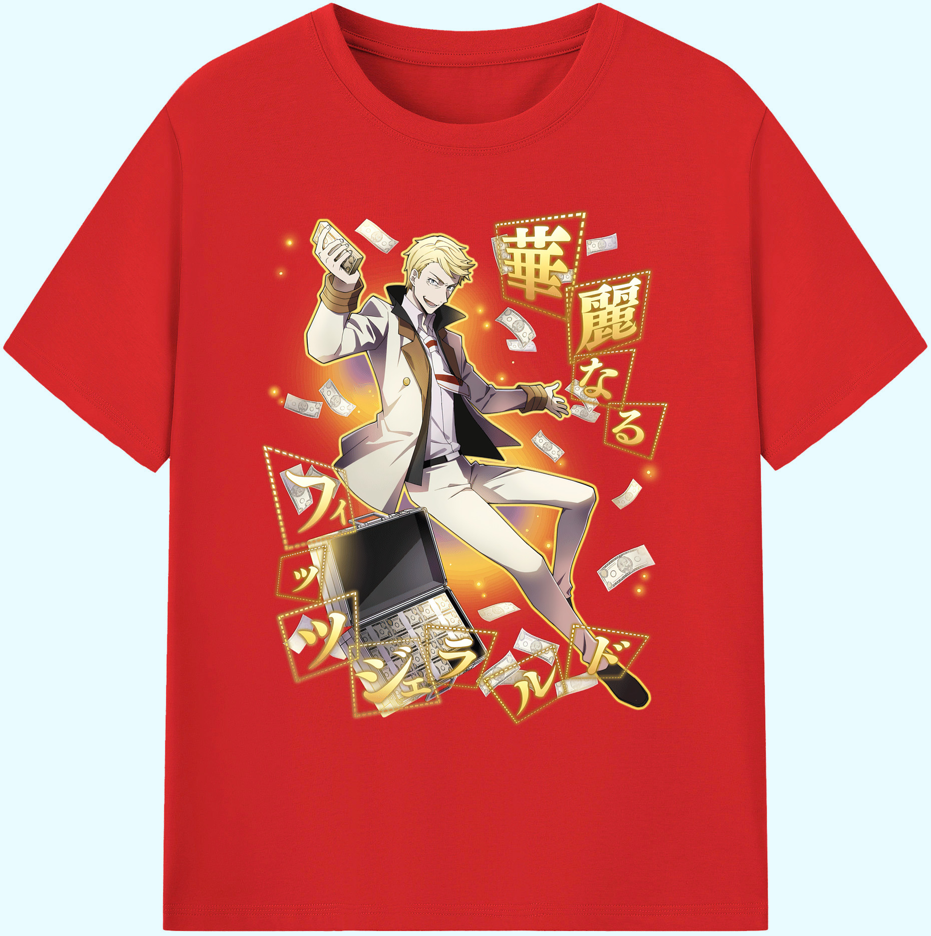 （画像用） 文豪ストレイドッグス Bungo Stray Dogs 綿100％ メンズ半袖Tシャツ｜肌触りやわらか＆通気性