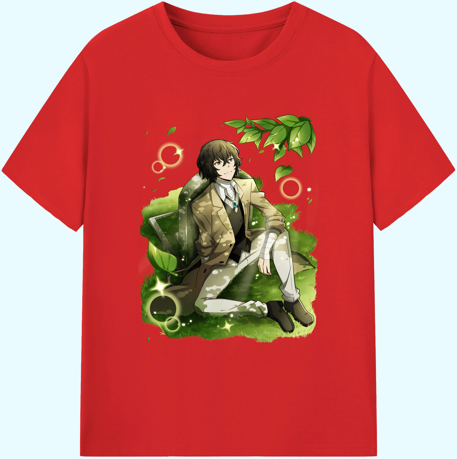 （画像用） 文豪ストレイドッグス Bungo Stray Dogs 綿100％ メンズ半袖Tシャツ｜肌触りやわらか＆通気性
