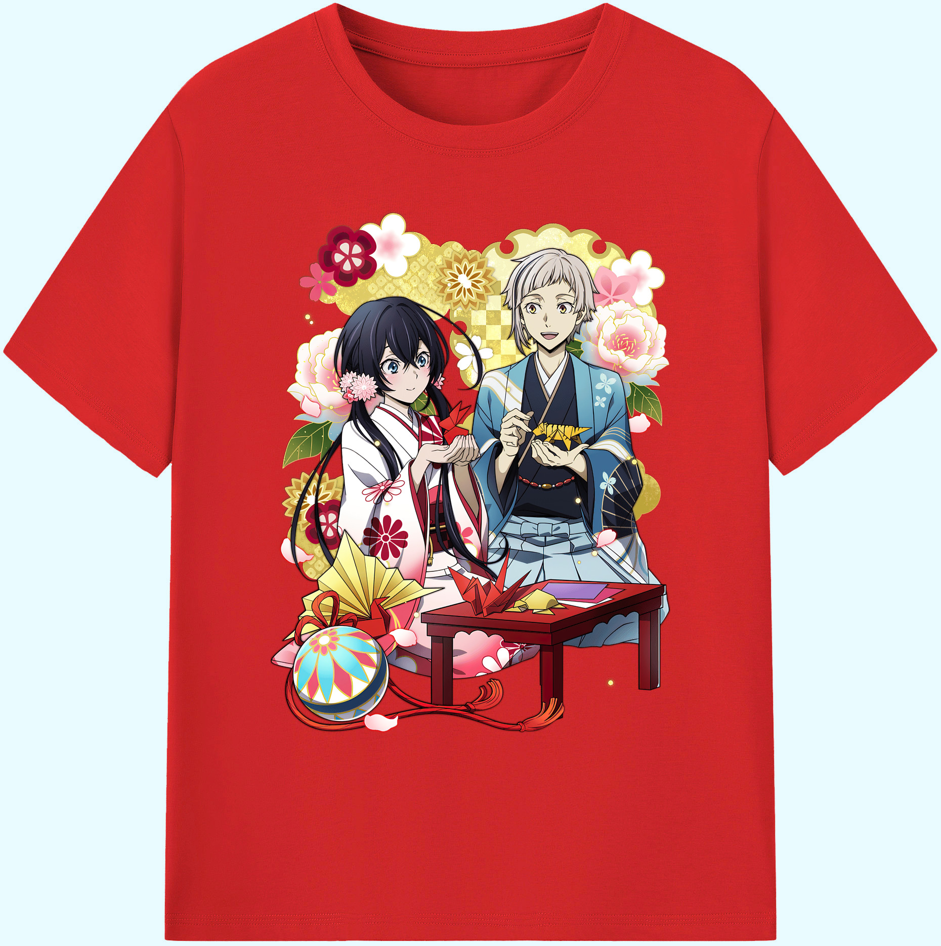 （画像用） 文豪ストレイドッグス Bungo Stray Dogs 綿100％ メンズ半袖Tシャツ｜肌触りやわらか＆通気性