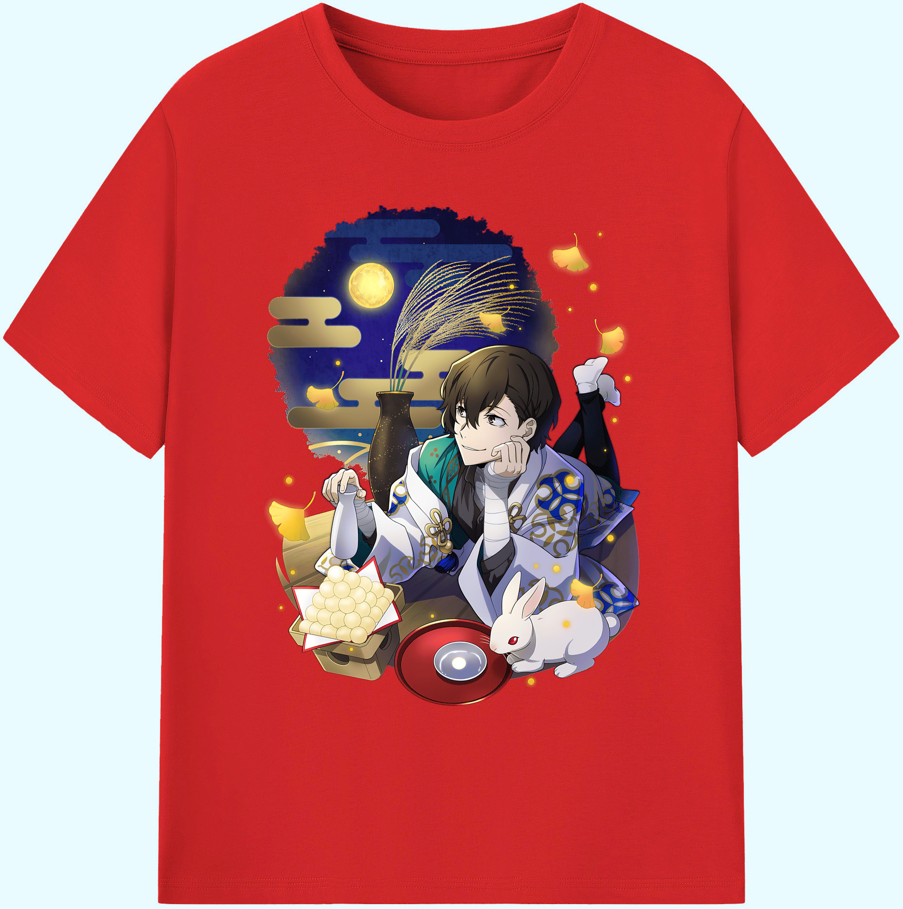 （画像用） 文豪ストレイドッグス Bungo Stray Dogs 綿100％ メンズ半袖Tシャツ｜肌触りやわらか＆通気性