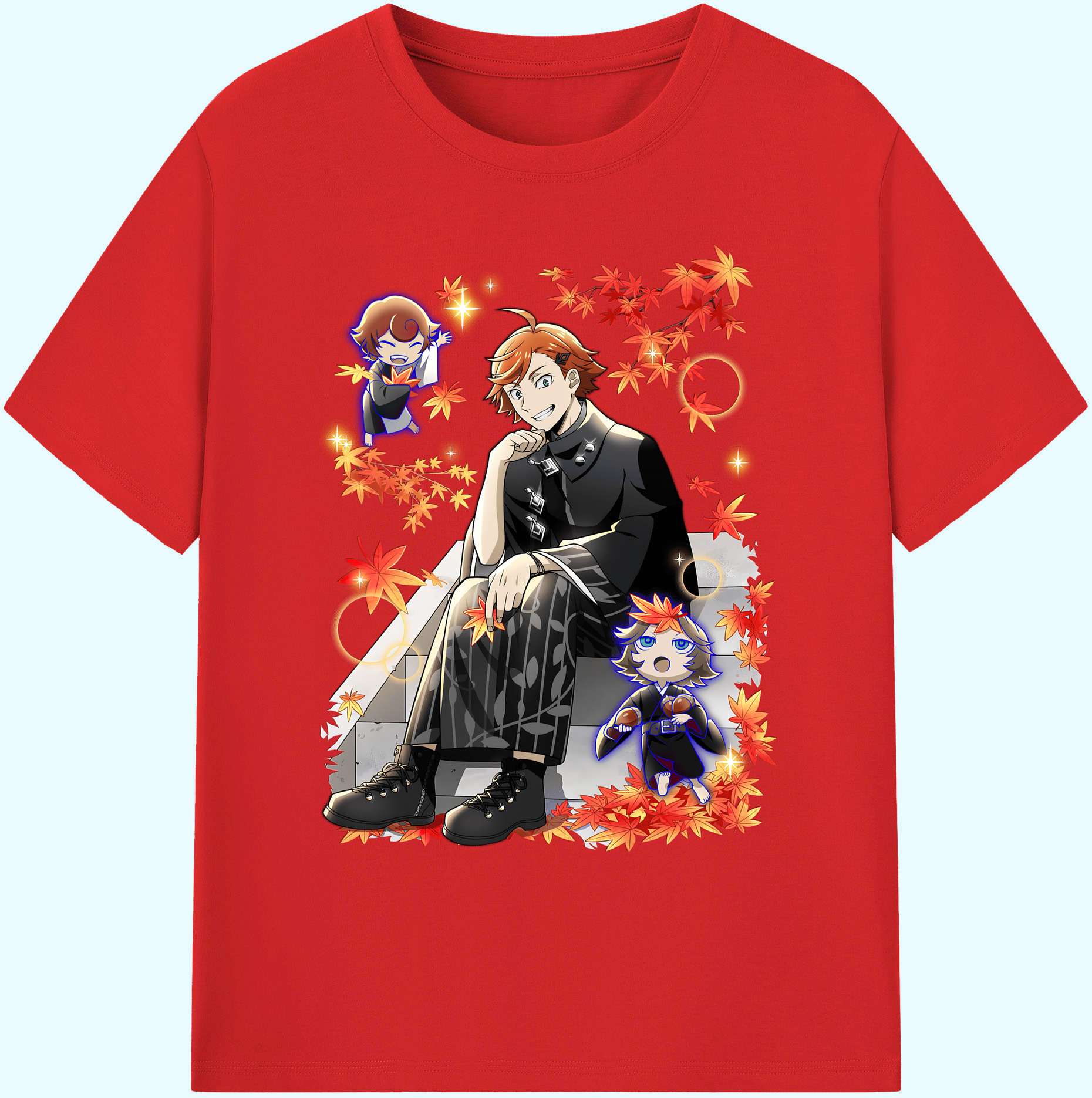 （画像用） 文豪ストレイドッグス Bungo Stray Dogs 綿100％ メンズ半袖Tシャツ｜肌触りやわらか＆通気性