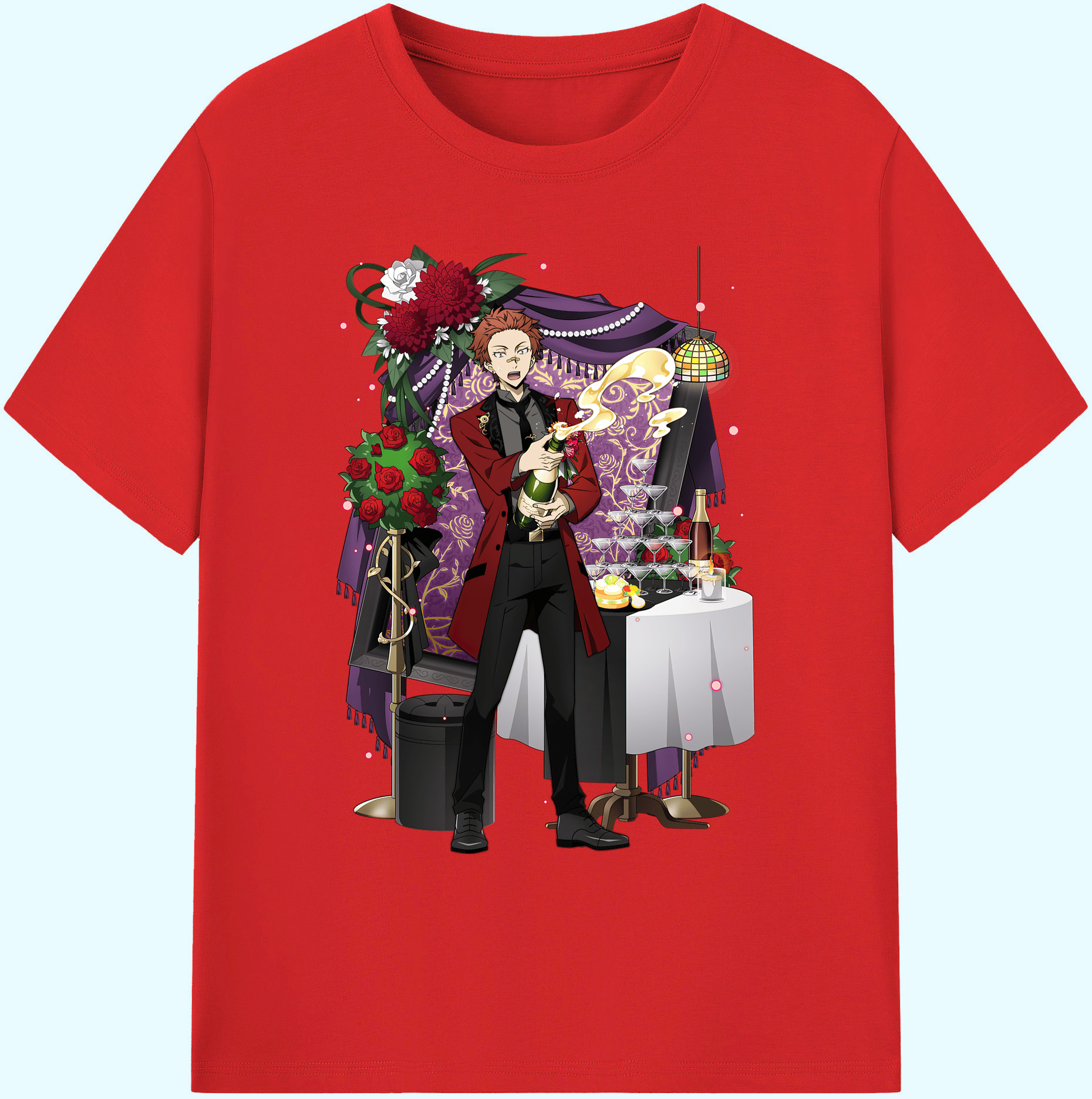 （画像用） 文豪ストレイドッグス Bungo Stray Dogs 綿100％ メンズ半袖Tシャツ｜肌触りやわらか＆通気性