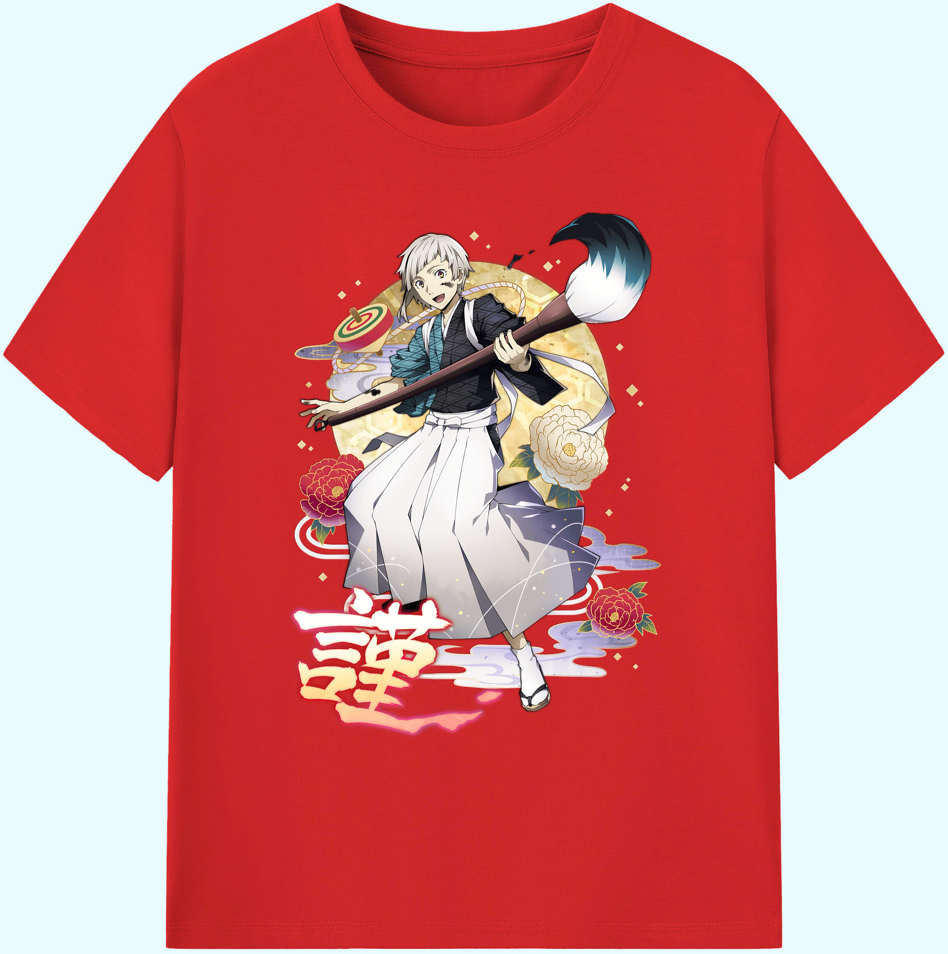 （画像用） 文豪ストレイドッグス Bungo Stray Dogs 綿100％ メンズ半袖Tシャツ｜肌触りやわらか＆通気性