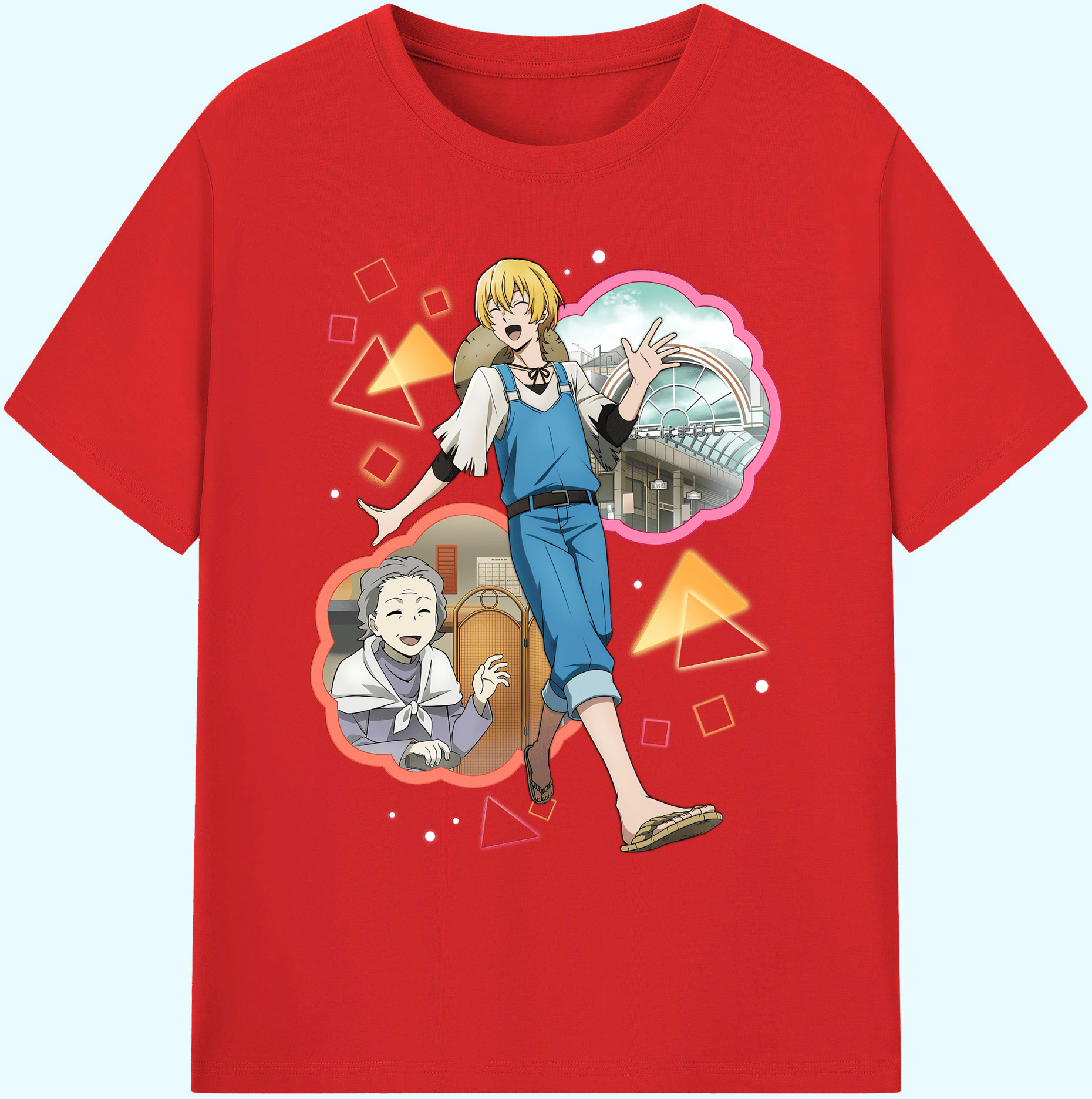 （画像用） 文豪ストレイドッグス Bungo Stray Dogs 綿100％ メンズ半袖Tシャツ｜肌触りやわらか＆通気性