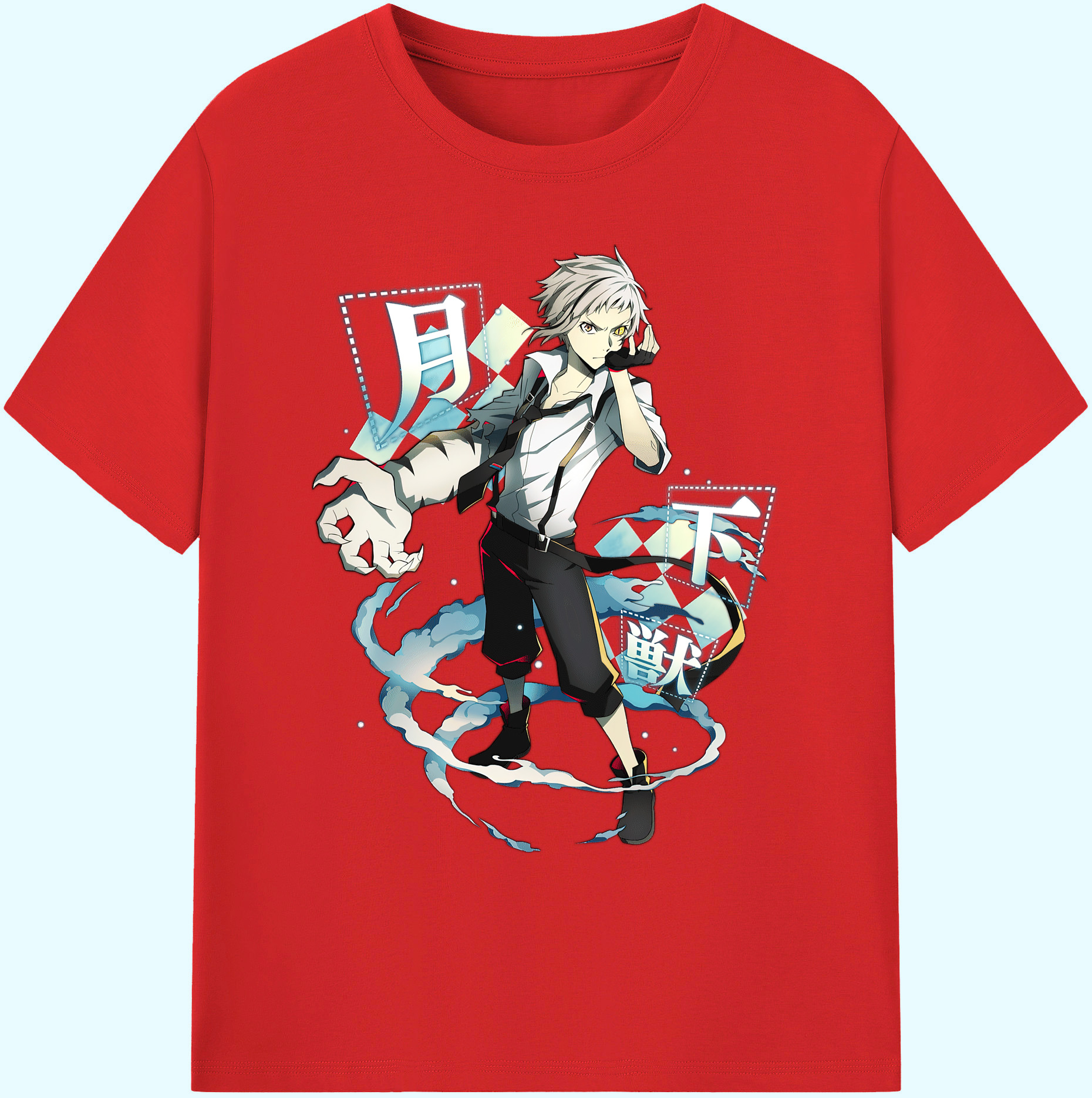 （画像用） 文豪ストレイドッグス Bungo Stray Dogs 綿100％ メンズ半袖Tシャツ｜肌触りやわらか＆通気性