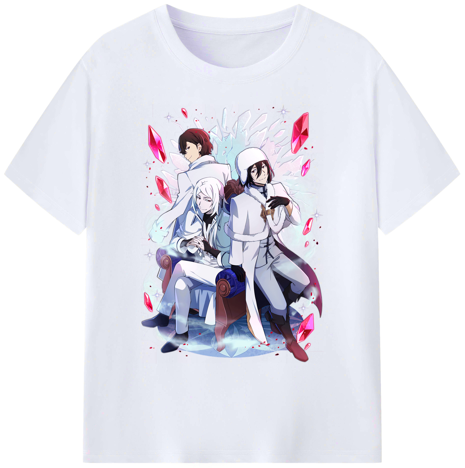 （画像用） 文豪ストレイドッグス Bungo Stray Dogs 綿100％ メンズ半袖Tシャツ｜肌触りやわらか＆通気性