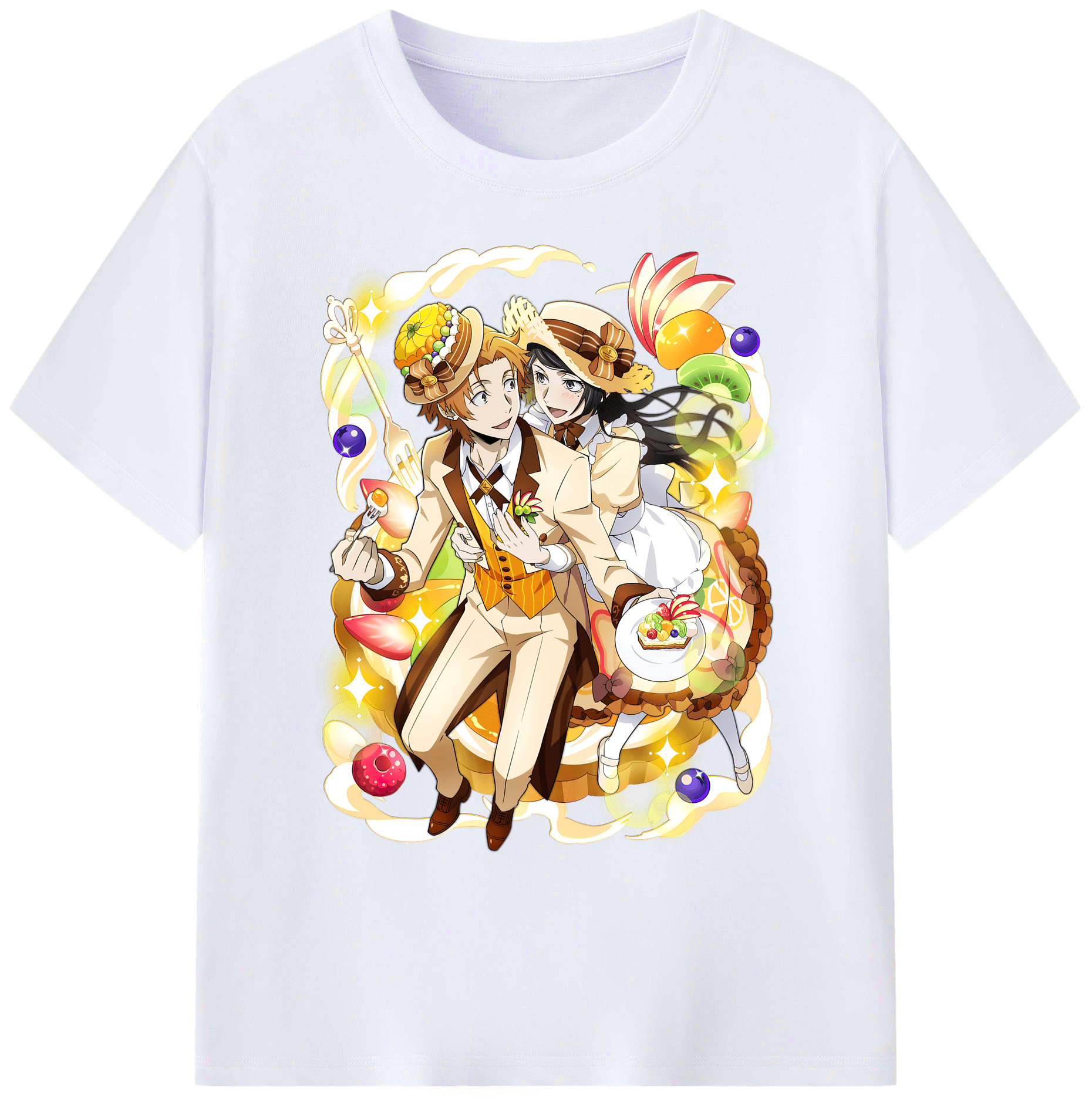 （画像用） 文豪ストレイドッグス Bungo Stray Dogs 綿100％ メンズ半袖Tシャツ｜肌触りやわらか＆通気性