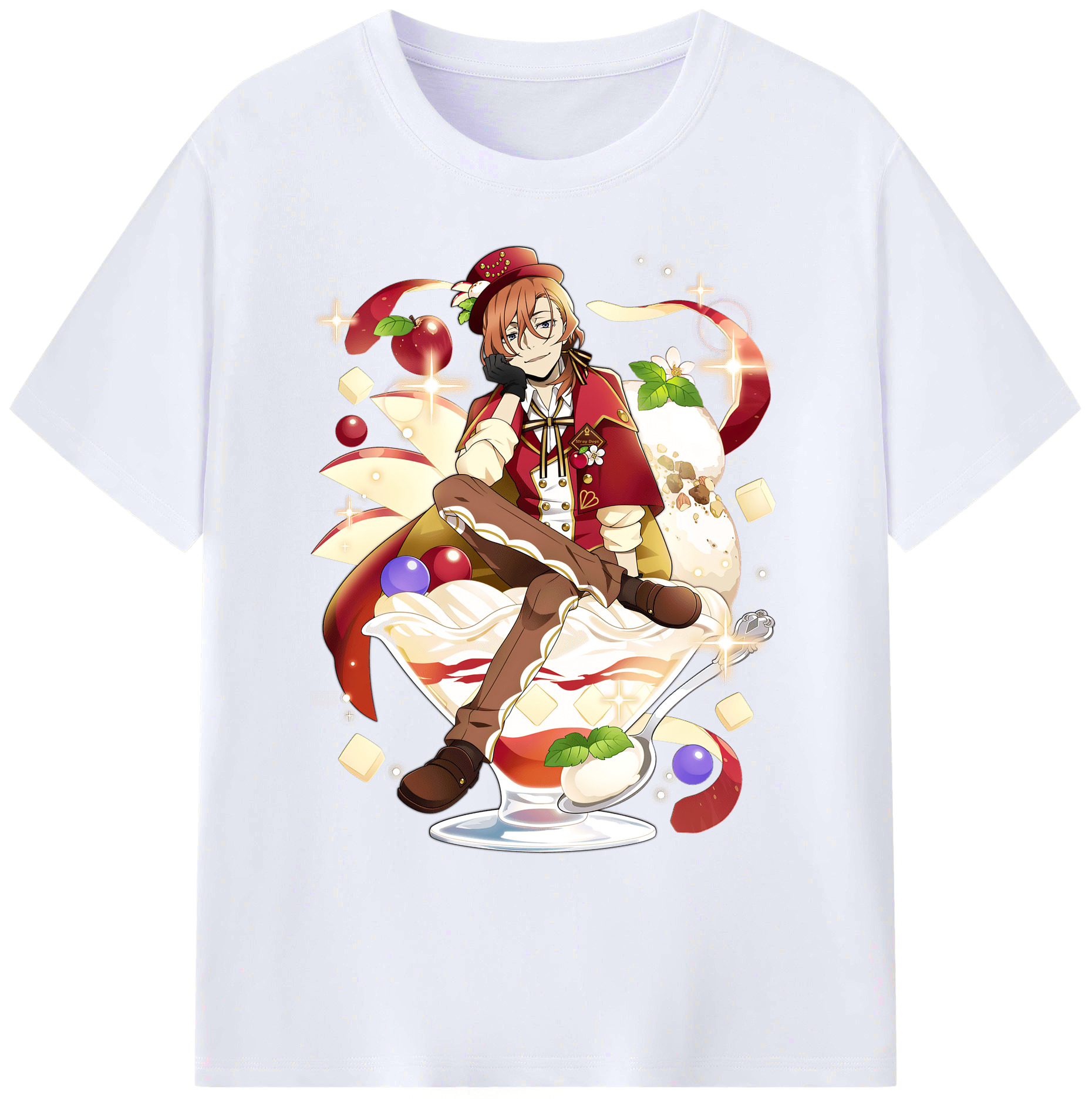 （画像用） 文豪ストレイドッグス Bungo Stray Dogs 綿100％ メンズ半袖Tシャツ｜肌触りやわらか＆通気性