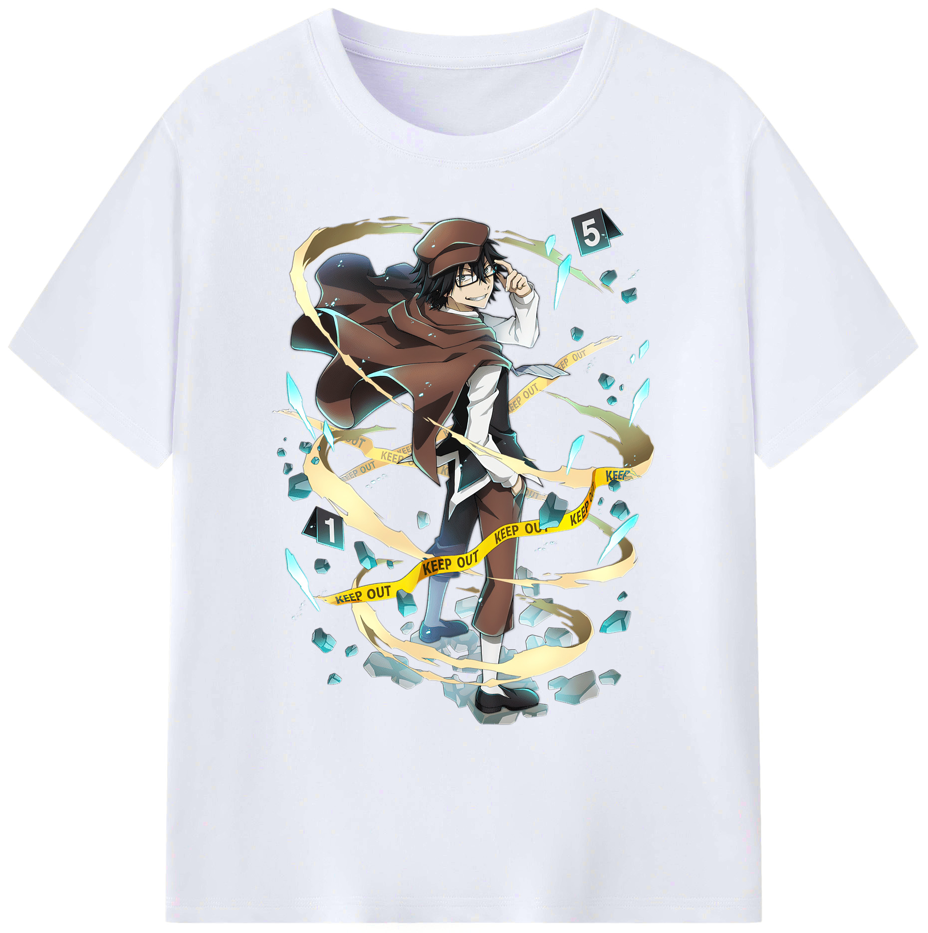 （画像用） 文豪ストレイドッグス Bungo Stray Dogs 綿100％ メンズ半袖Tシャツ｜肌触りやわらか＆通気性