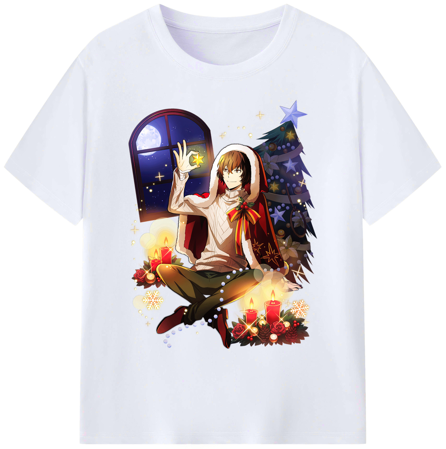 （画像用） 文豪ストレイドッグス Bungo Stray Dogs 綿100％ メンズ半袖Tシャツ｜肌触りやわらか＆通気性