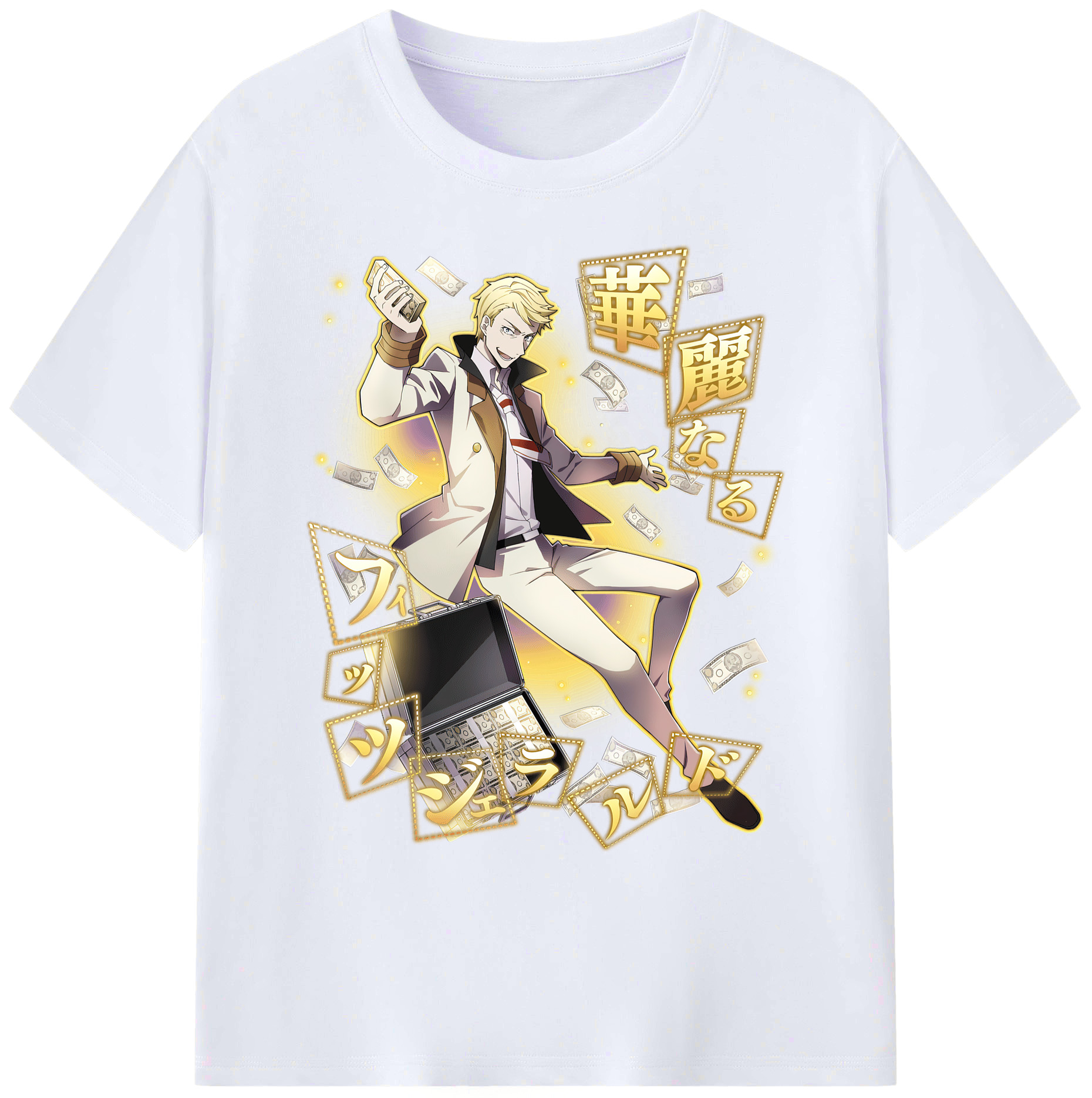 （画像用） 文豪ストレイドッグス Bungo Stray Dogs 綿100％ メンズ半袖Tシャツ｜肌触りやわらか＆通気性