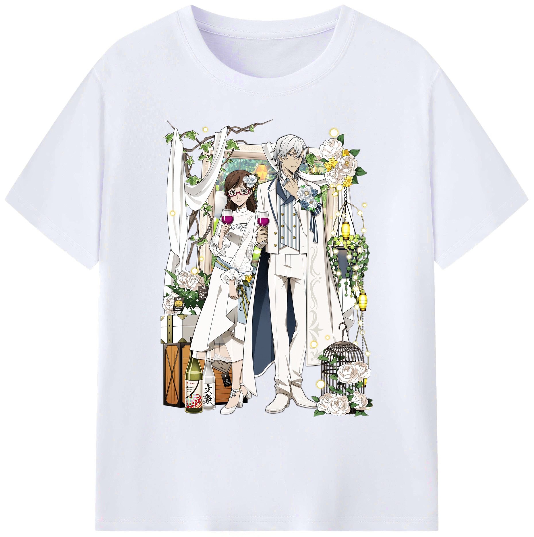 （画像用） 文豪ストレイドッグス Bungo Stray Dogs 綿100％ メンズ半袖Tシャツ｜肌触りやわらか＆通気性