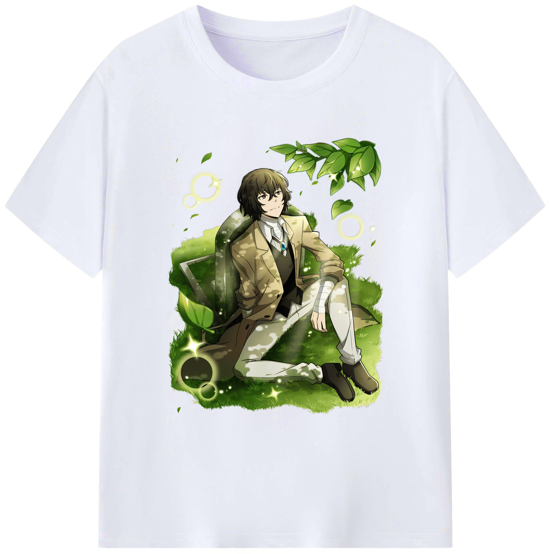 （画像用） 文豪ストレイドッグス Bungo Stray Dogs 綿100％ メンズ半袖Tシャツ｜肌触りやわらか＆通気性