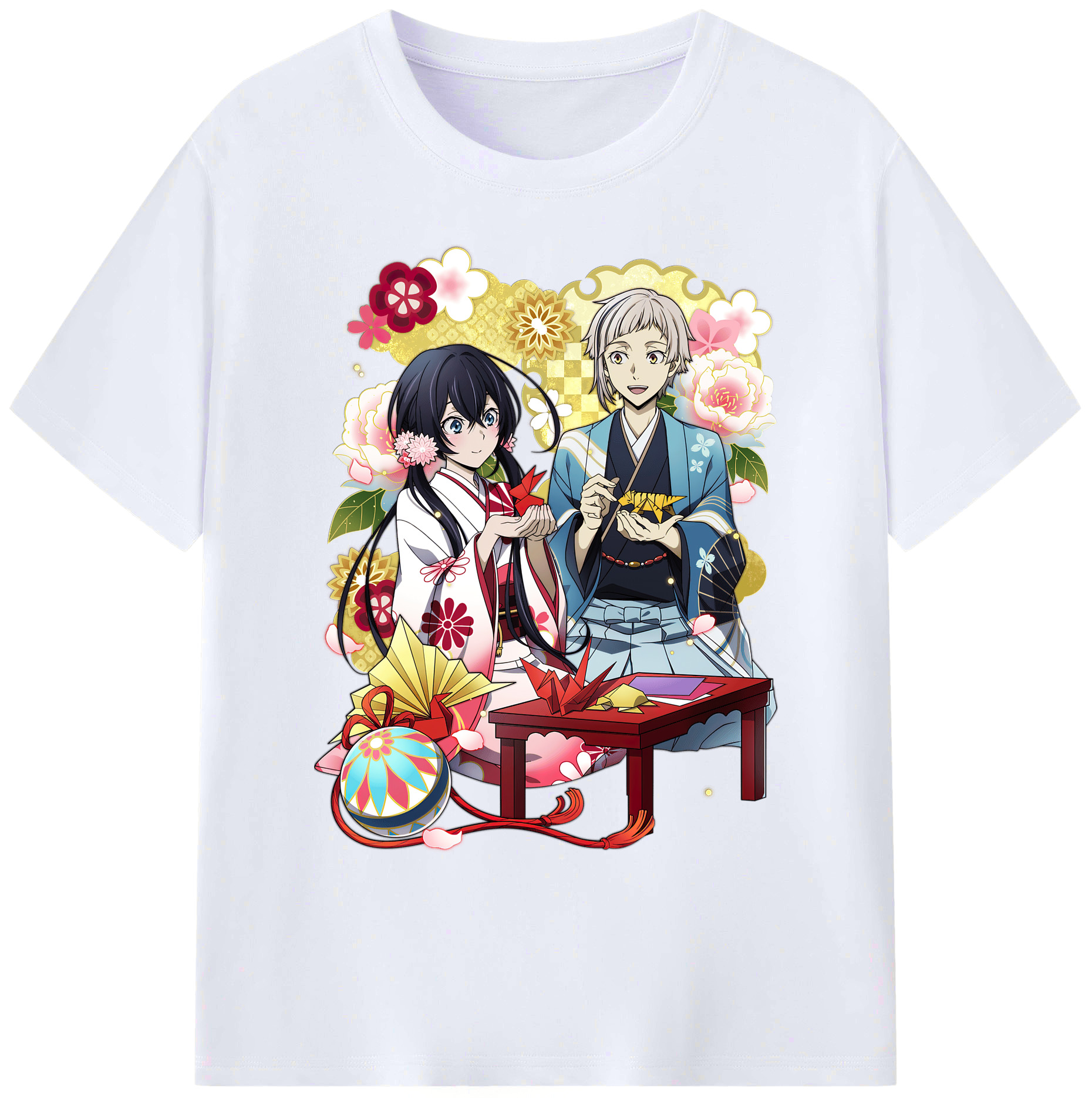 （画像用） 文豪ストレイドッグス Bungo Stray Dogs 綿100％ メンズ半袖Tシャツ｜肌触りやわらか＆通気性