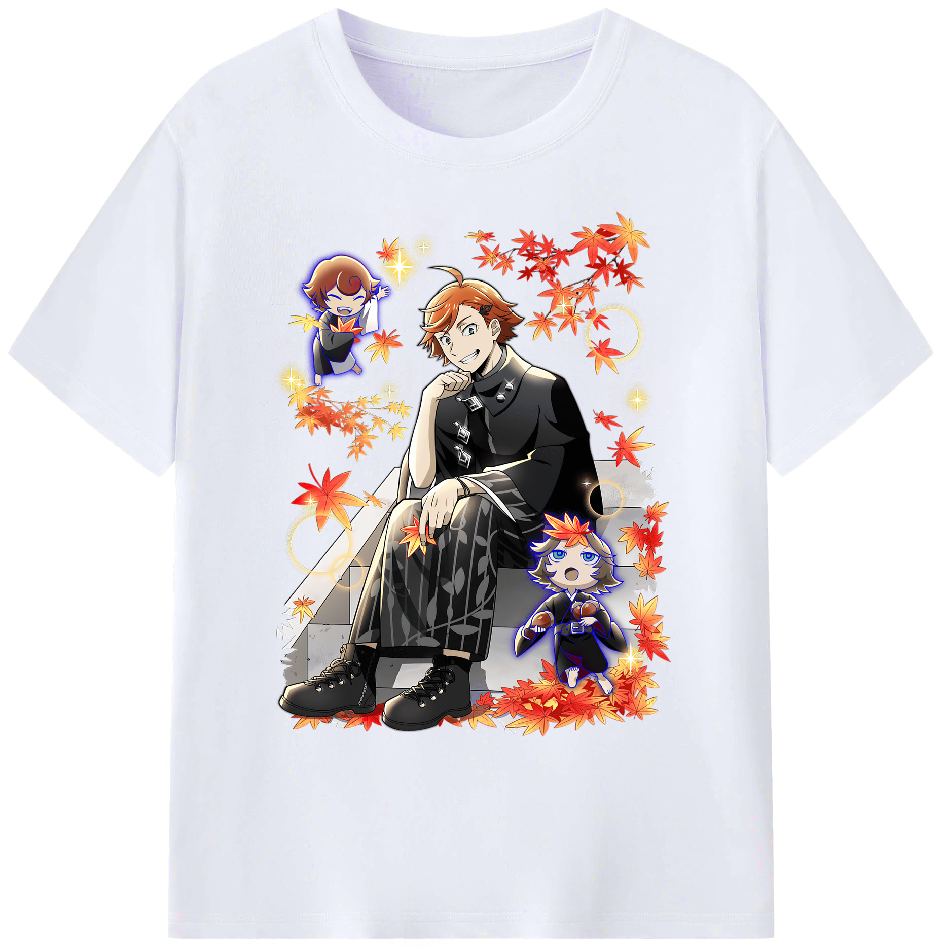 （画像用） 文豪ストレイドッグス Bungo Stray Dogs 綿100％ メンズ半袖Tシャツ｜肌触りやわらか＆通気性