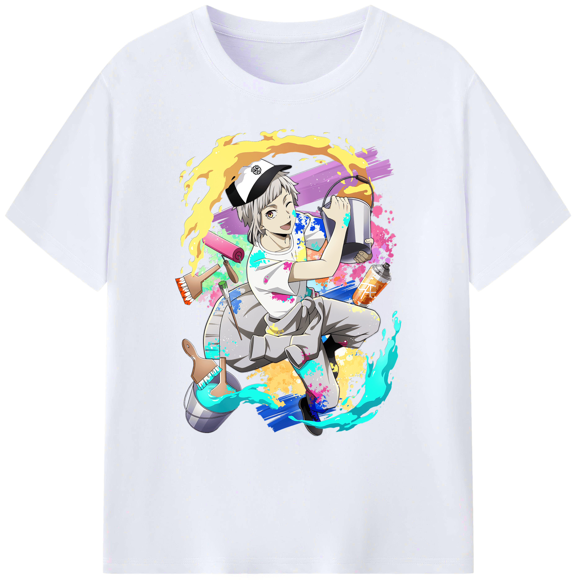 （画像用） 文豪ストレイドッグス Bungo Stray Dogs 綿100％ メンズ半袖Tシャツ｜肌触りやわらか＆通気性