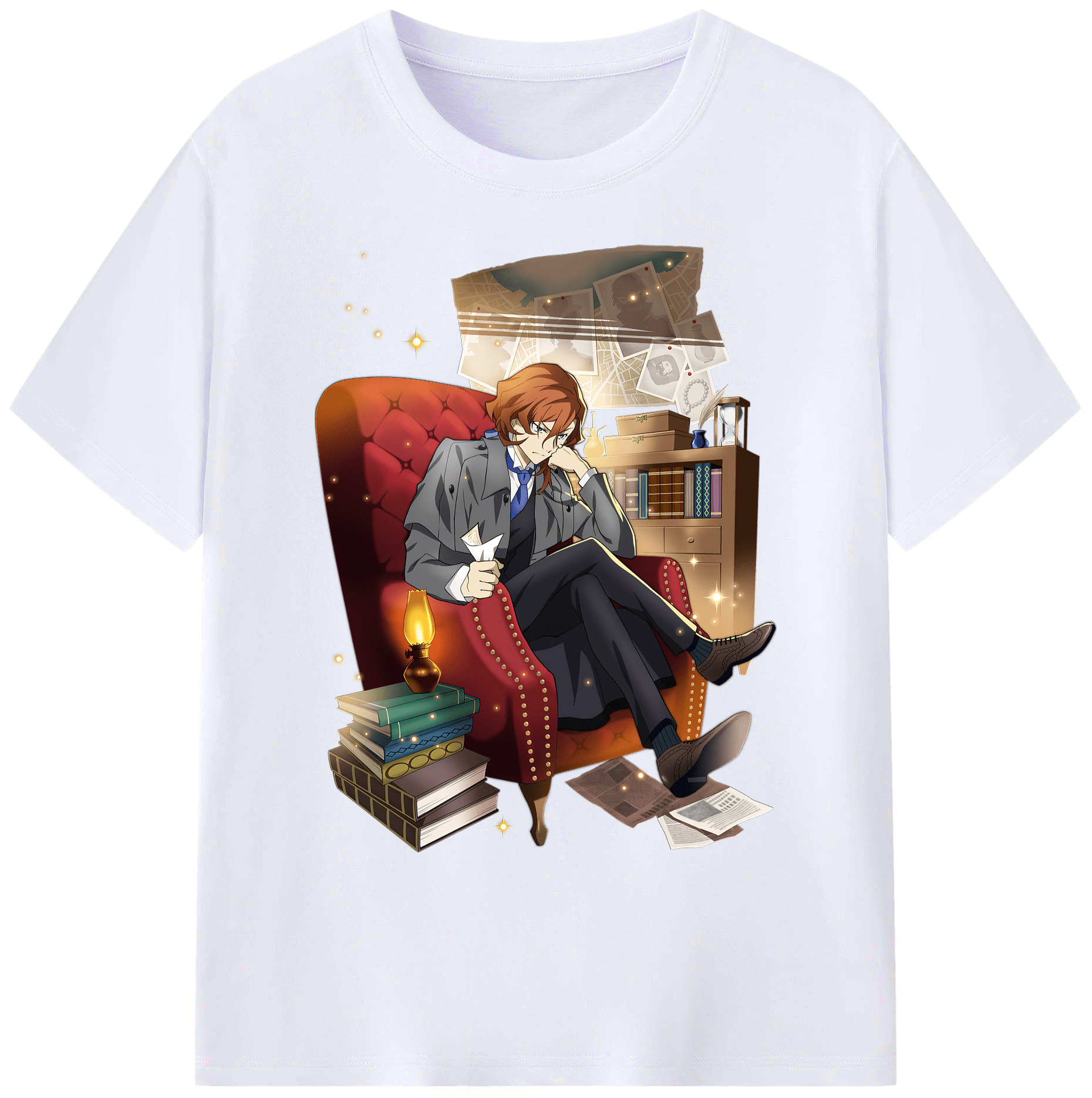 （画像用） 文豪ストレイドッグス Bungo Stray Dogs 綿100％ メンズ半袖Tシャツ｜肌触りやわらか＆通気性