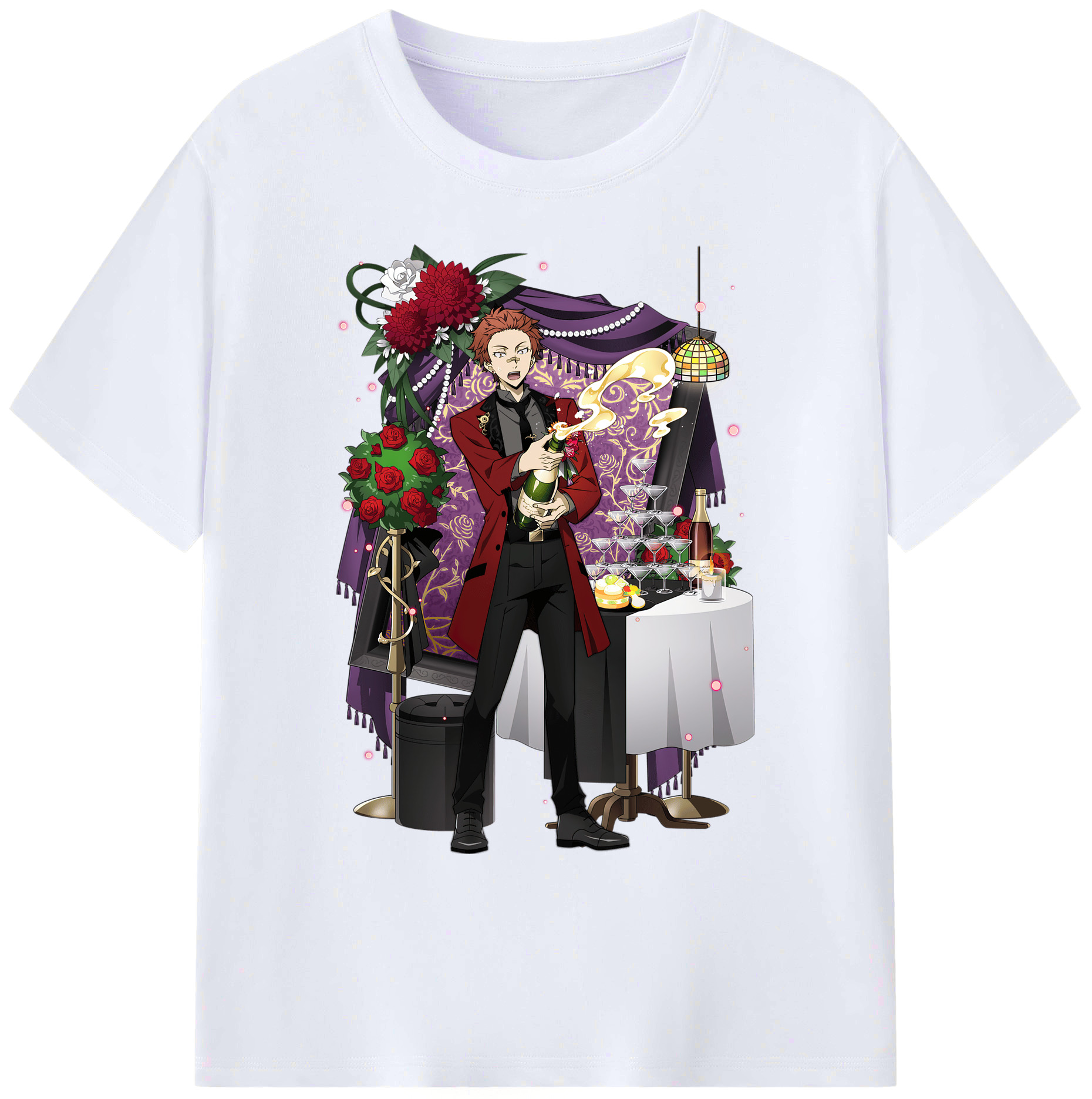 （画像用） 文豪ストレイドッグス Bungo Stray Dogs 綿100％ メンズ半袖Tシャツ｜肌触りやわらか＆通気性