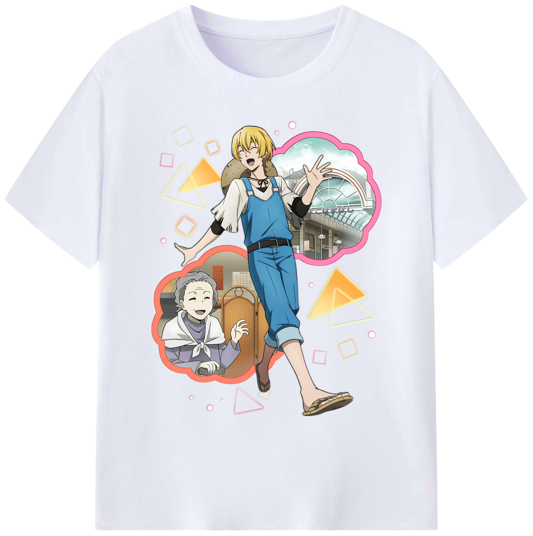 （画像用） 文豪ストレイドッグス Bungo Stray Dogs 綿100％ メンズ半袖Tシャツ｜肌触りやわらか＆通気性