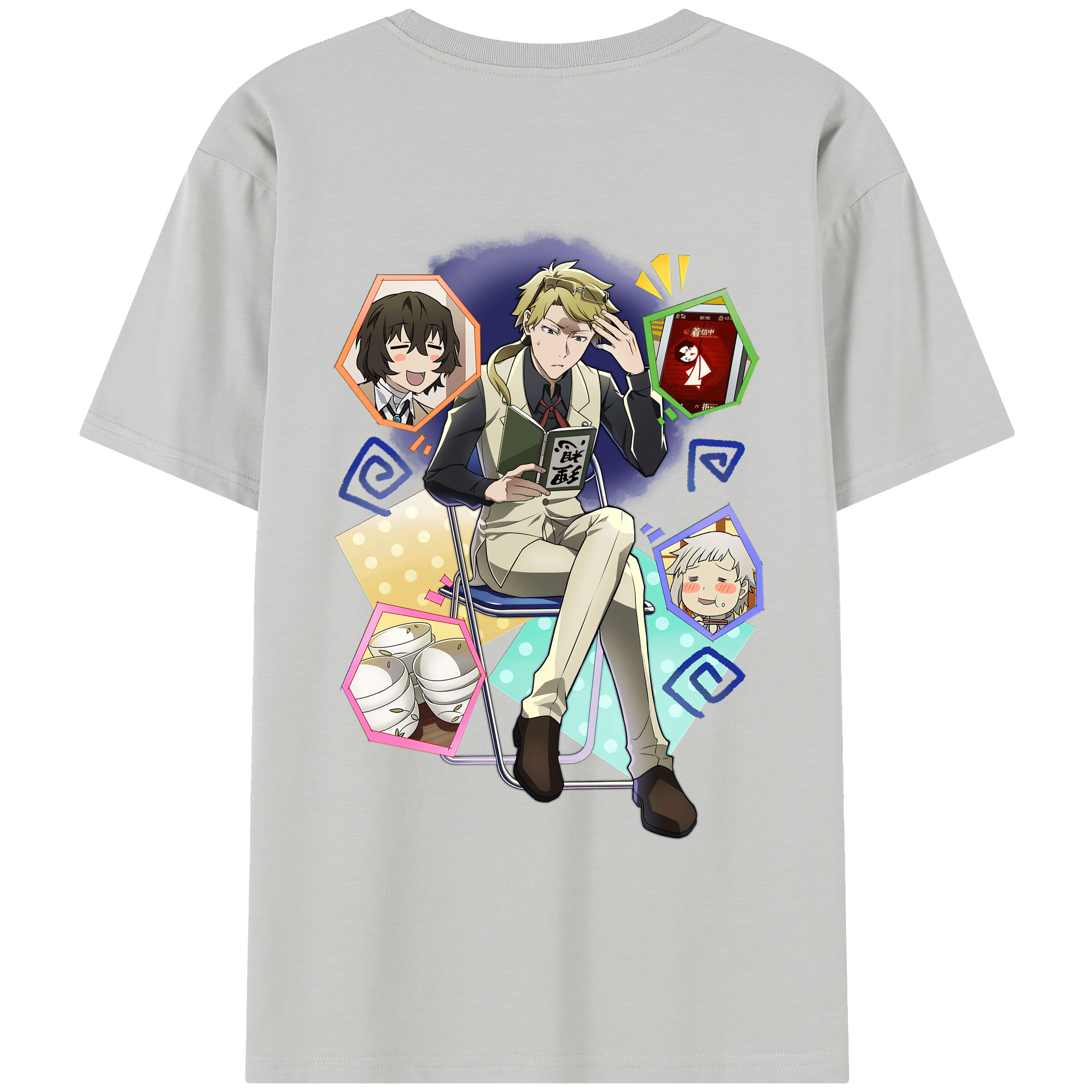 （画像用） 文豪ストレイドッグス Bungo Stray Dogs レディース半袖Tシャツ(バックプリント)