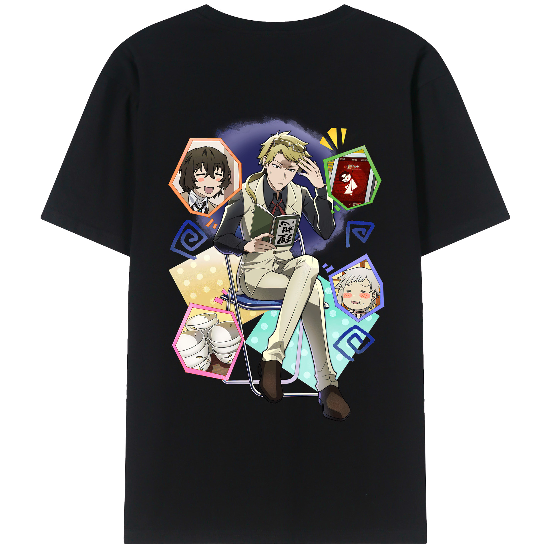 （画像用） 文豪ストレイドッグス Bungo Stray Dogs レディース半袖Tシャツ(バックプリント)
