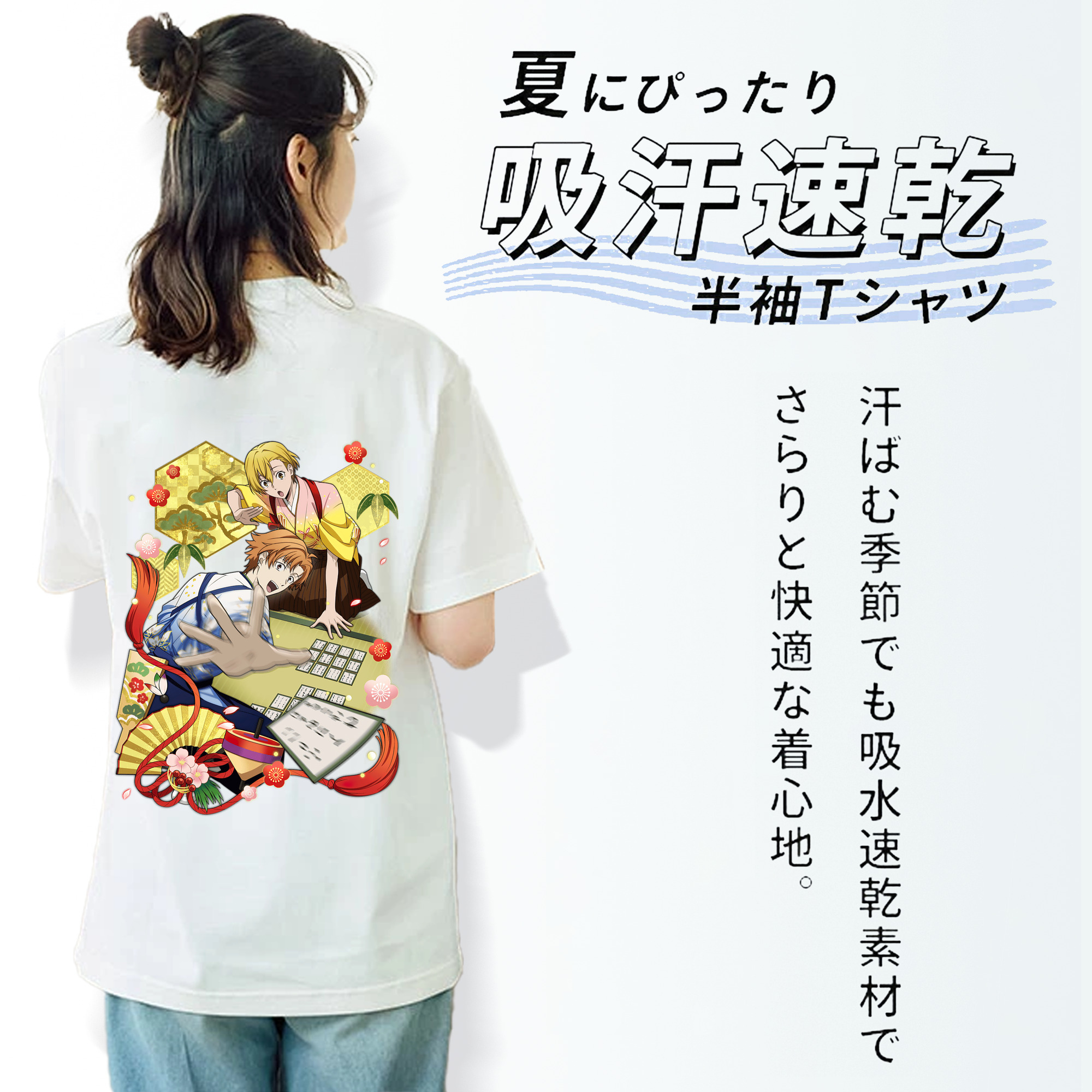 文豪ストレイドッグス Bungo Stray Dogs レディース半袖Tシャツ(バックプリント)