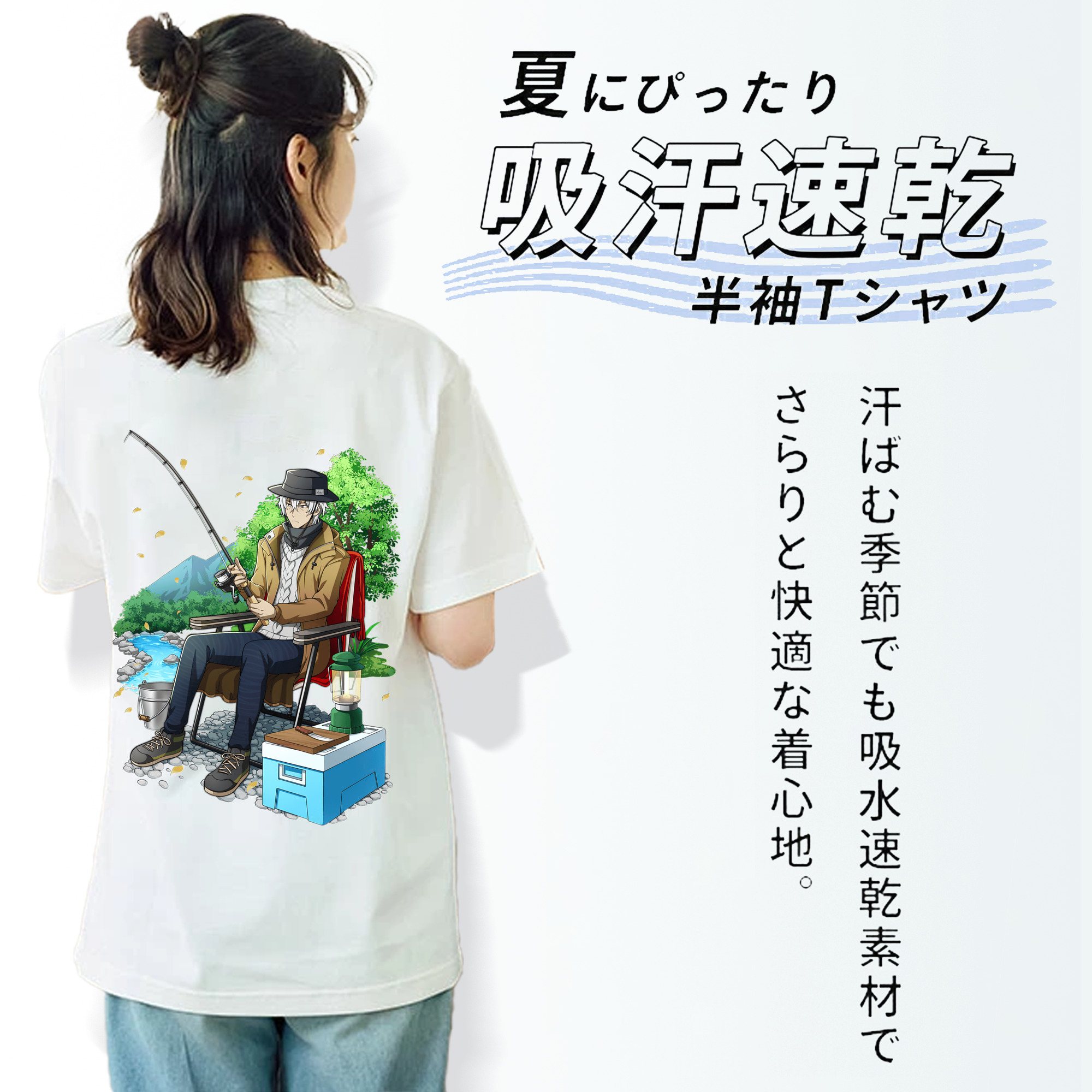 文豪ストレイドッグス Bungo Stray Dogs レディース半袖Tシャツ(バックプリント)