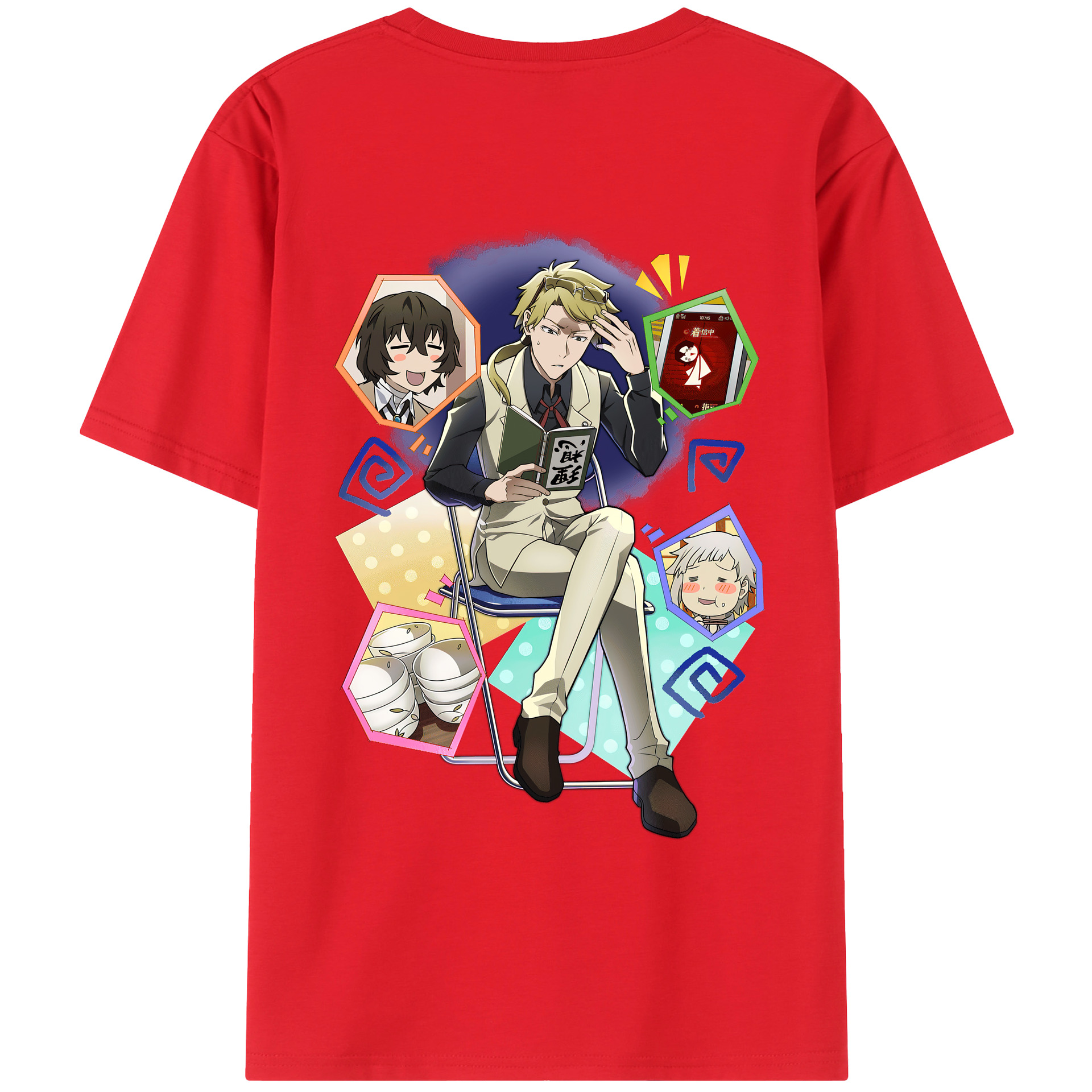 （画像用） 文豪ストレイドッグス Bungo Stray Dogs レディース半袖Tシャツ(バックプリント)