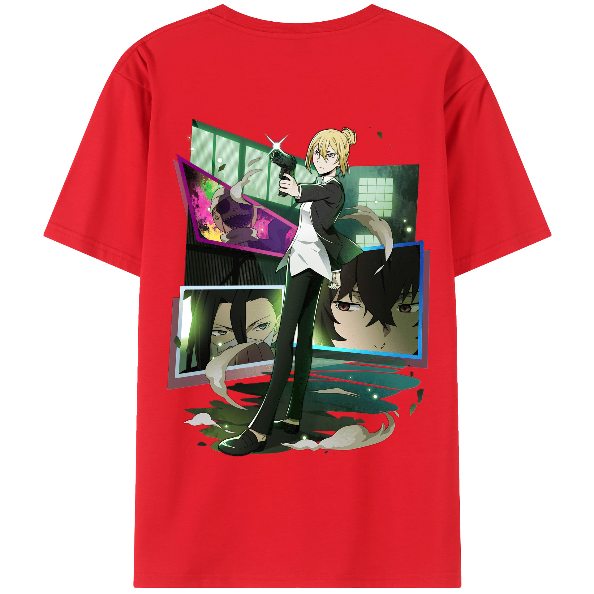 （画像用） 文豪ストレイドッグス Bungo Stray Dogs レディース半袖Tシャツ(バックプリント)