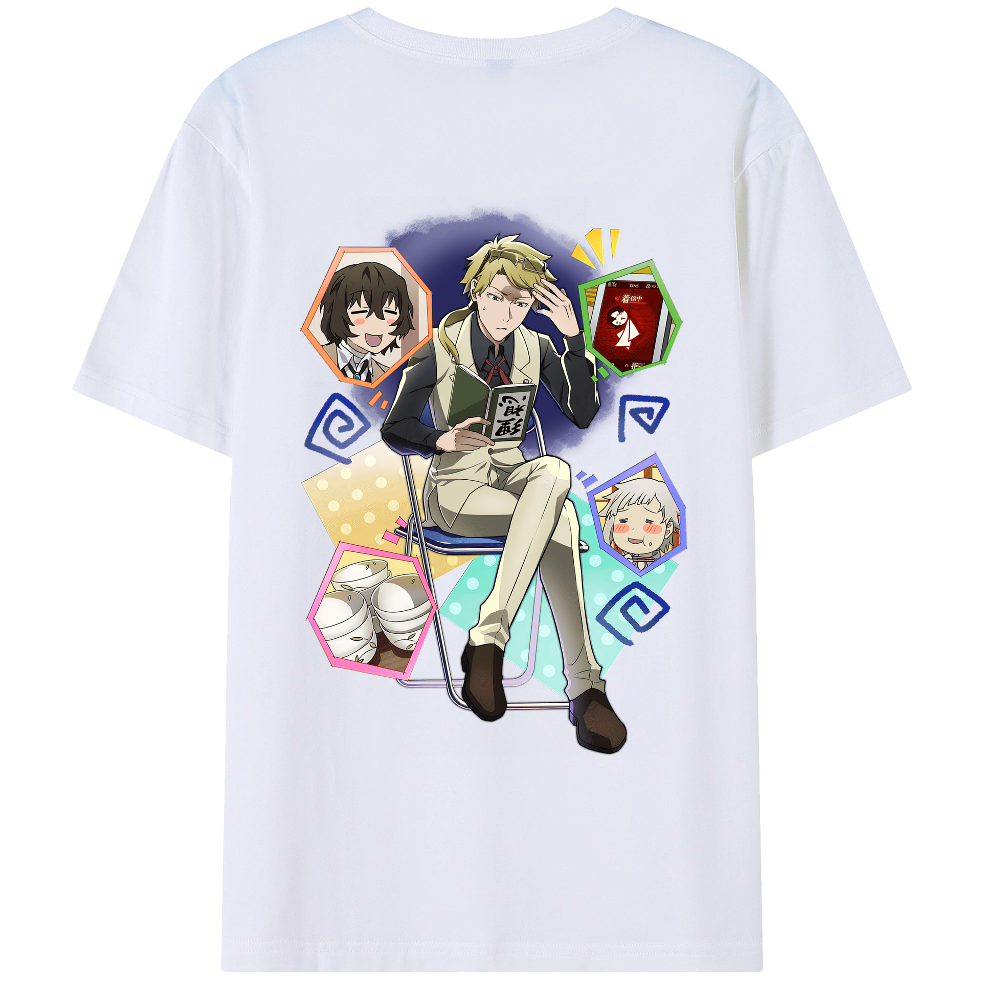 （画像用） 文豪ストレイドッグス Bungo Stray Dogs レディース半袖Tシャツ(バックプリント)