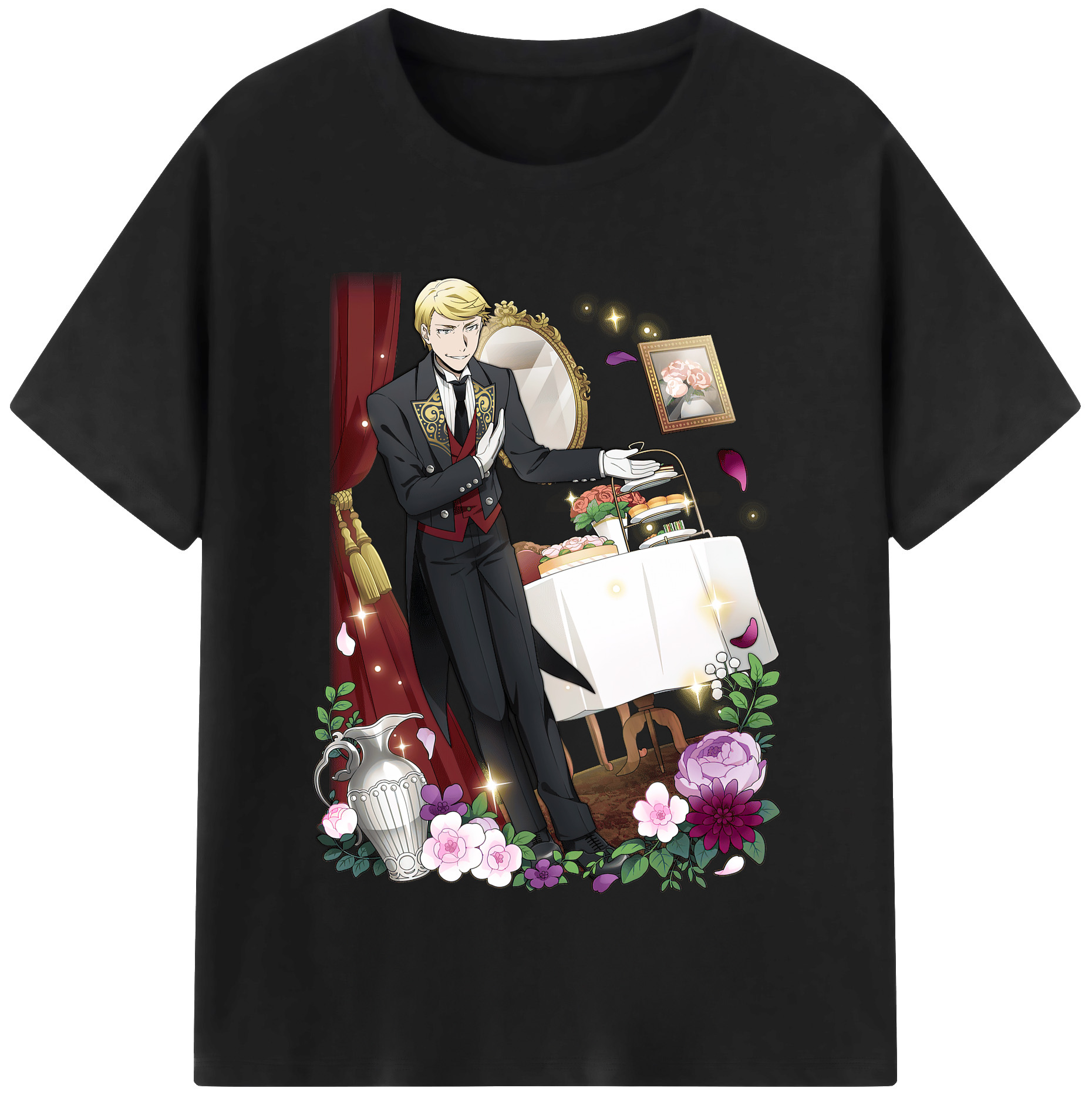 （画像用） 文豪ストレイドッグス Bungo Stray Dogs レディースカジュアルプリントTシャツ（綿100％）