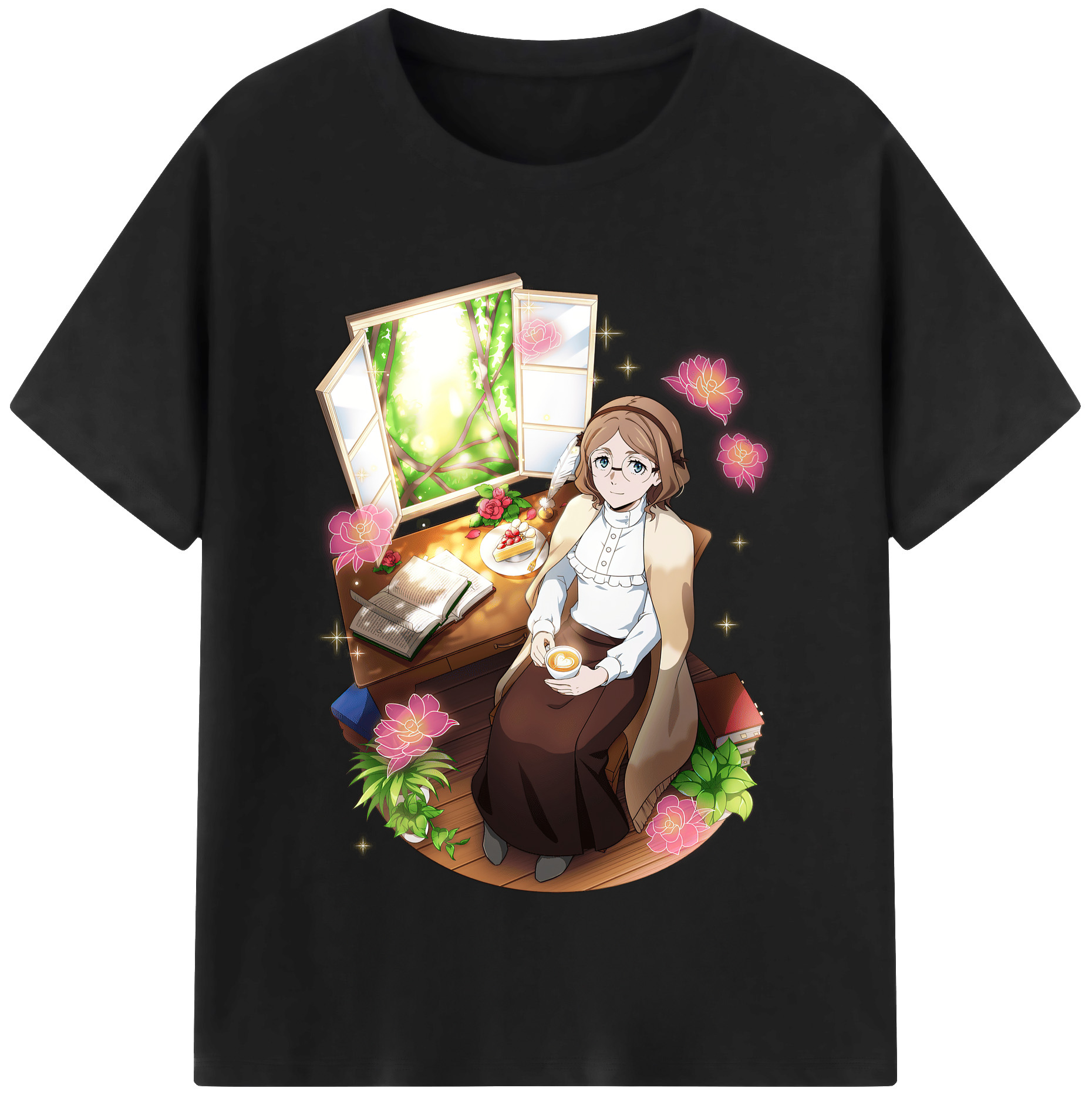 （画像用） 文豪ストレイドッグス Bungo Stray Dogs レディースカジュアルプリントTシャツ（綿100％）