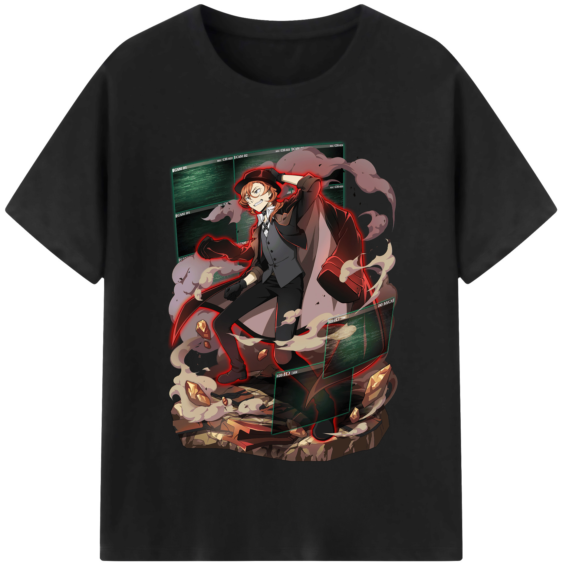（画像用） 文豪ストレイドッグス Bungo Stray Dogs レディースカジュアルプリントTシャツ（綿100％）