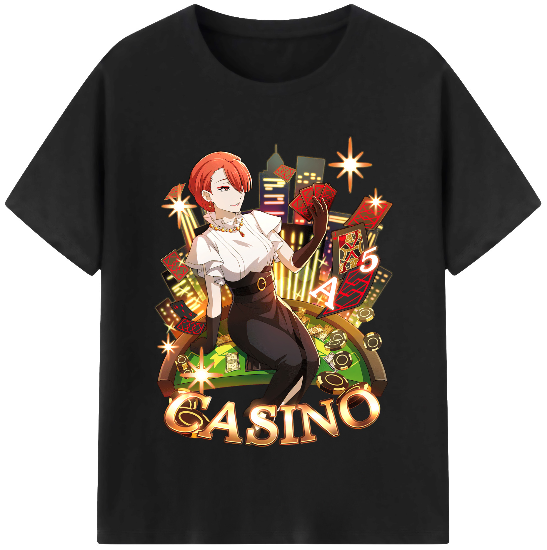 （画像用） 文豪ストレイドッグス Bungo Stray Dogs レディースカジュアルプリントTシャツ（綿100％）