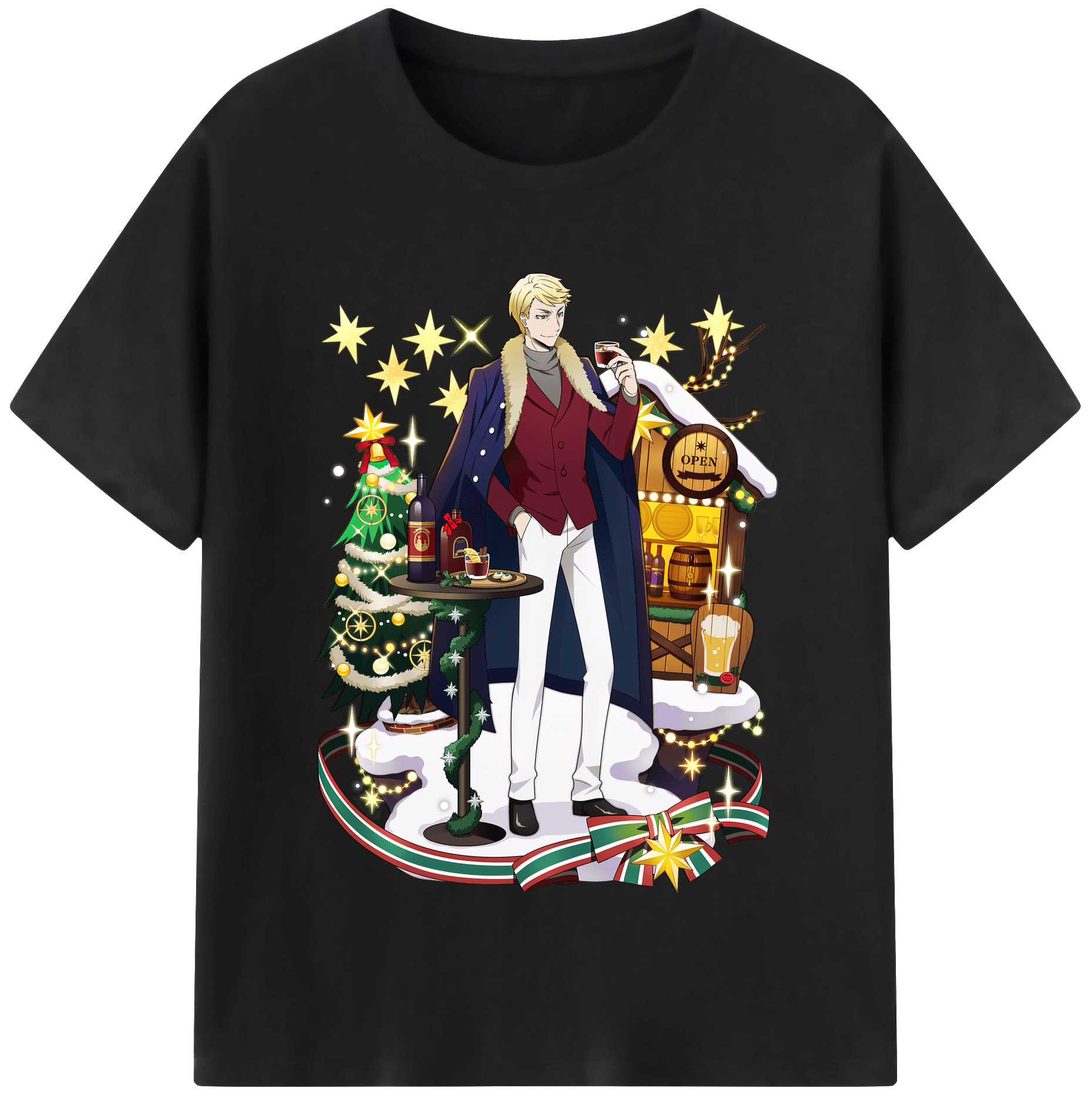 （画像用） 文豪ストレイドッグス Bungo Stray Dogs レディースカジュアルプリントTシャツ（綿100％）