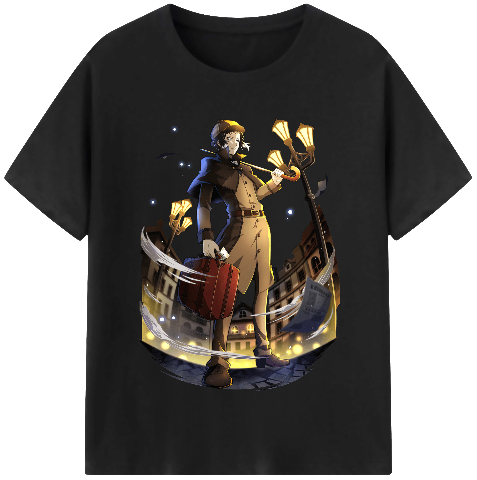 （画像用） 文豪ストレイドッグス Bungo Stray Dogs レディースカジュアルプリントTシャツ（綿100％）