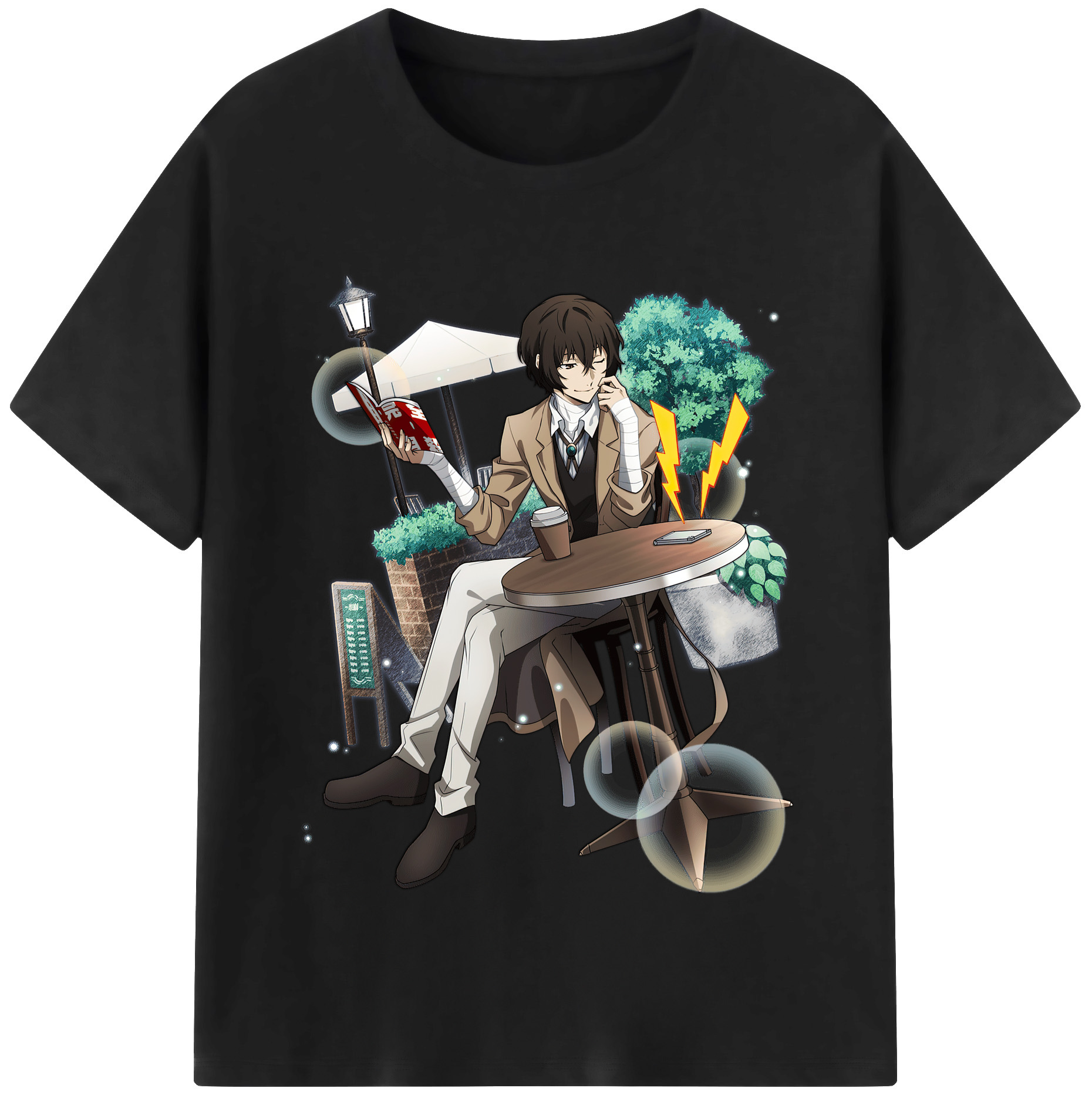 （画像用） 文豪ストレイドッグス Bungo Stray Dogs レディースカジュアルプリントTシャツ（綿100％）