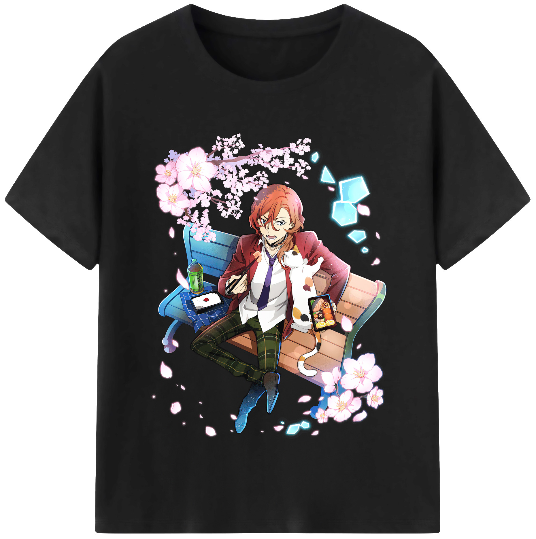 （画像用） 文豪ストレイドッグス Bungo Stray Dogs レディースカジュアルプリントTシャツ（綿100％）