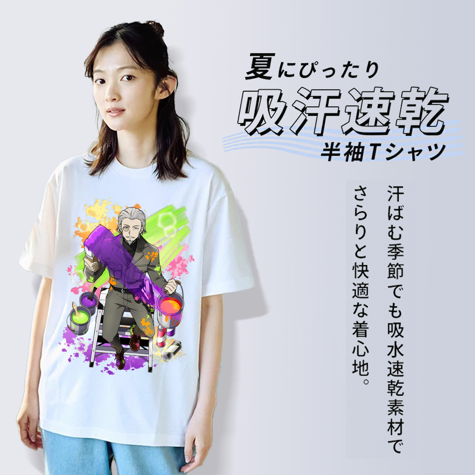 文豪ストレイドッグス Bungo Stray Dogs レディースカジュアルプリントTシャツ（綿100％）