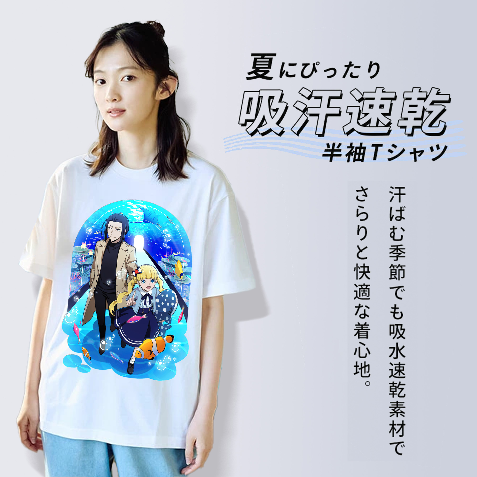 文豪ストレイドッグス Bungo Stray Dogs レディースカジュアルプリントTシャツ（綿100％）