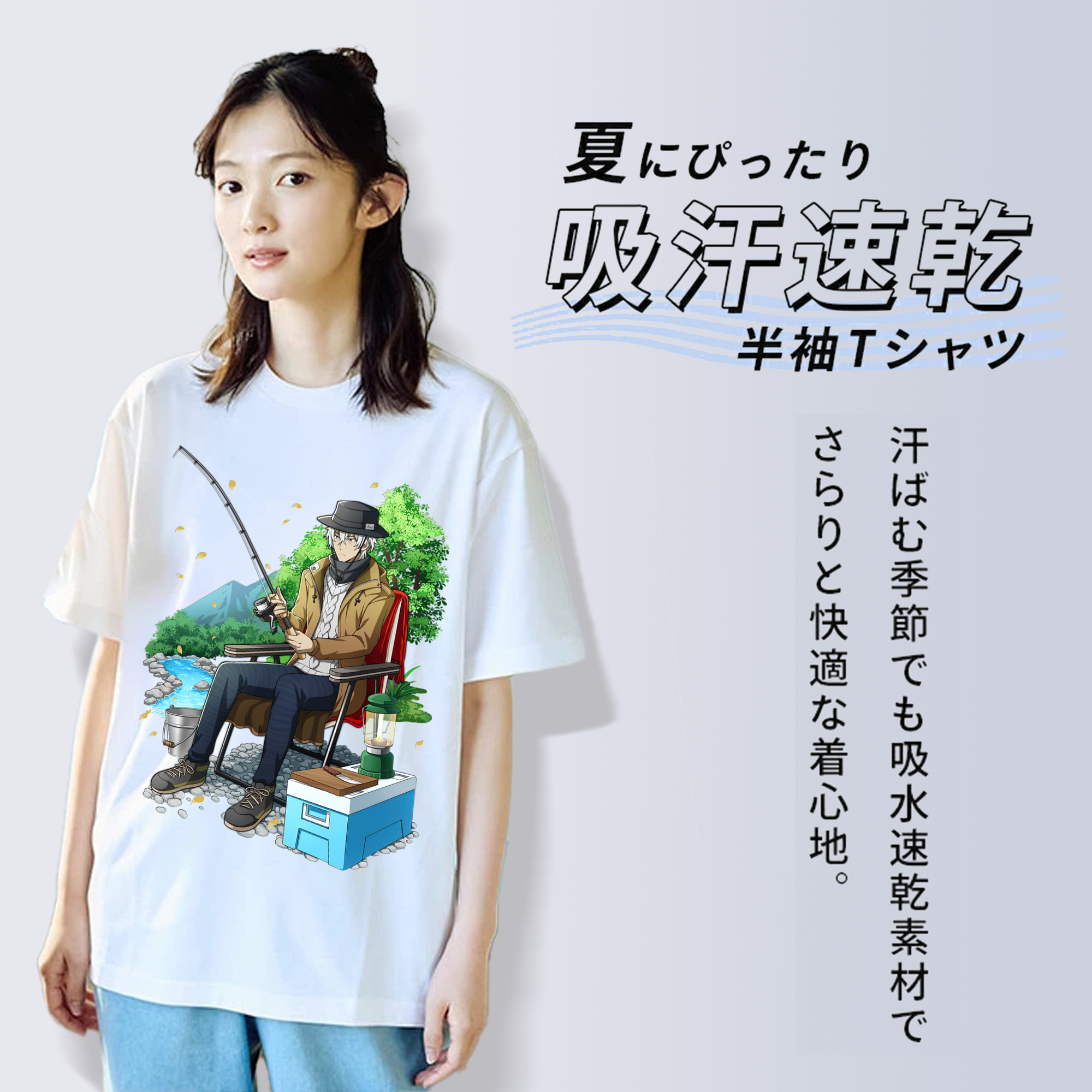 文豪ストレイドッグス Bungo Stray Dogs レディースカジュアルプリントTシャツ（綿100％）